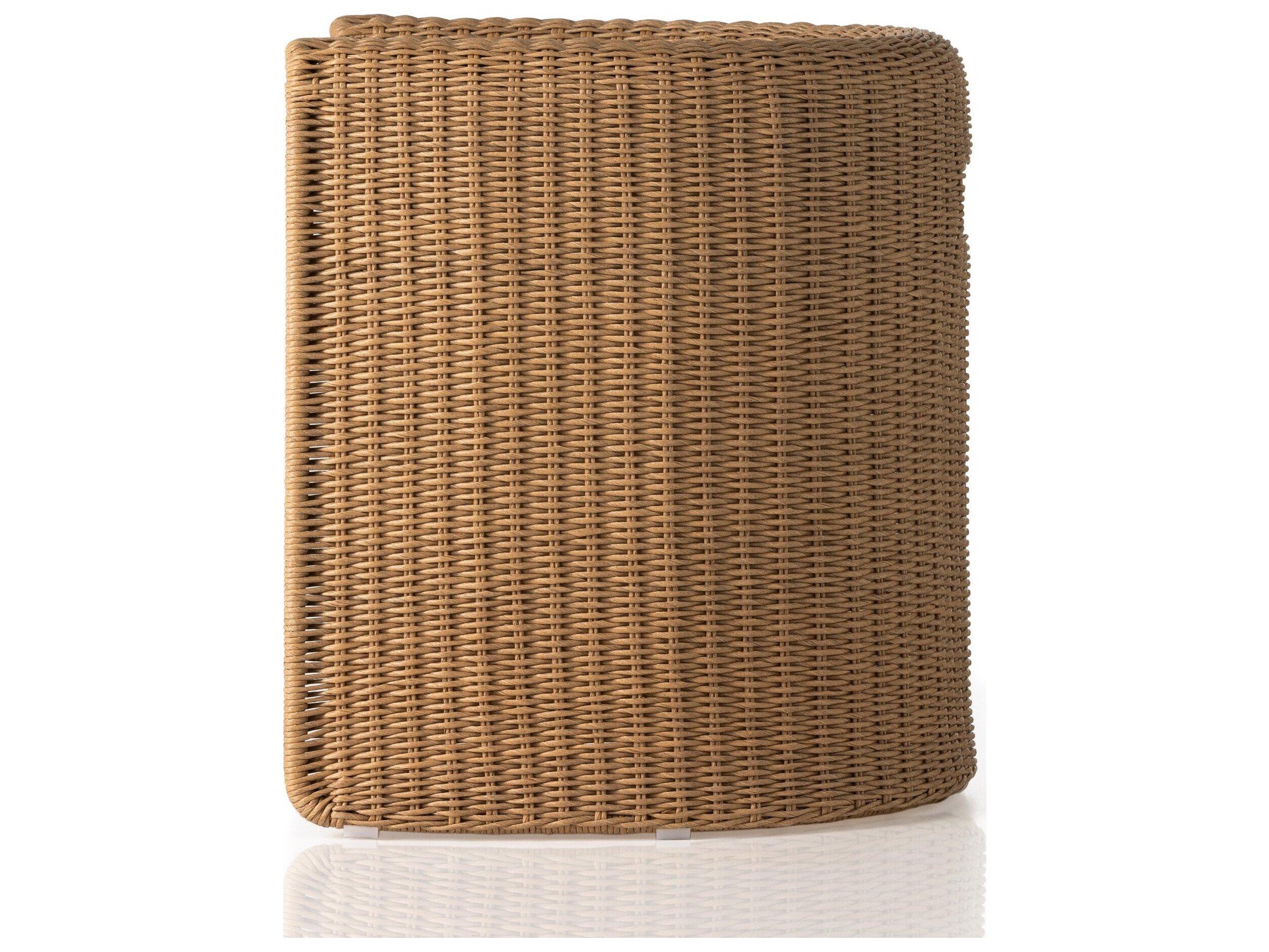 Four Hands Outdoor Grass Roots Vintage Natural Dining Chair with Stinson White Cushion