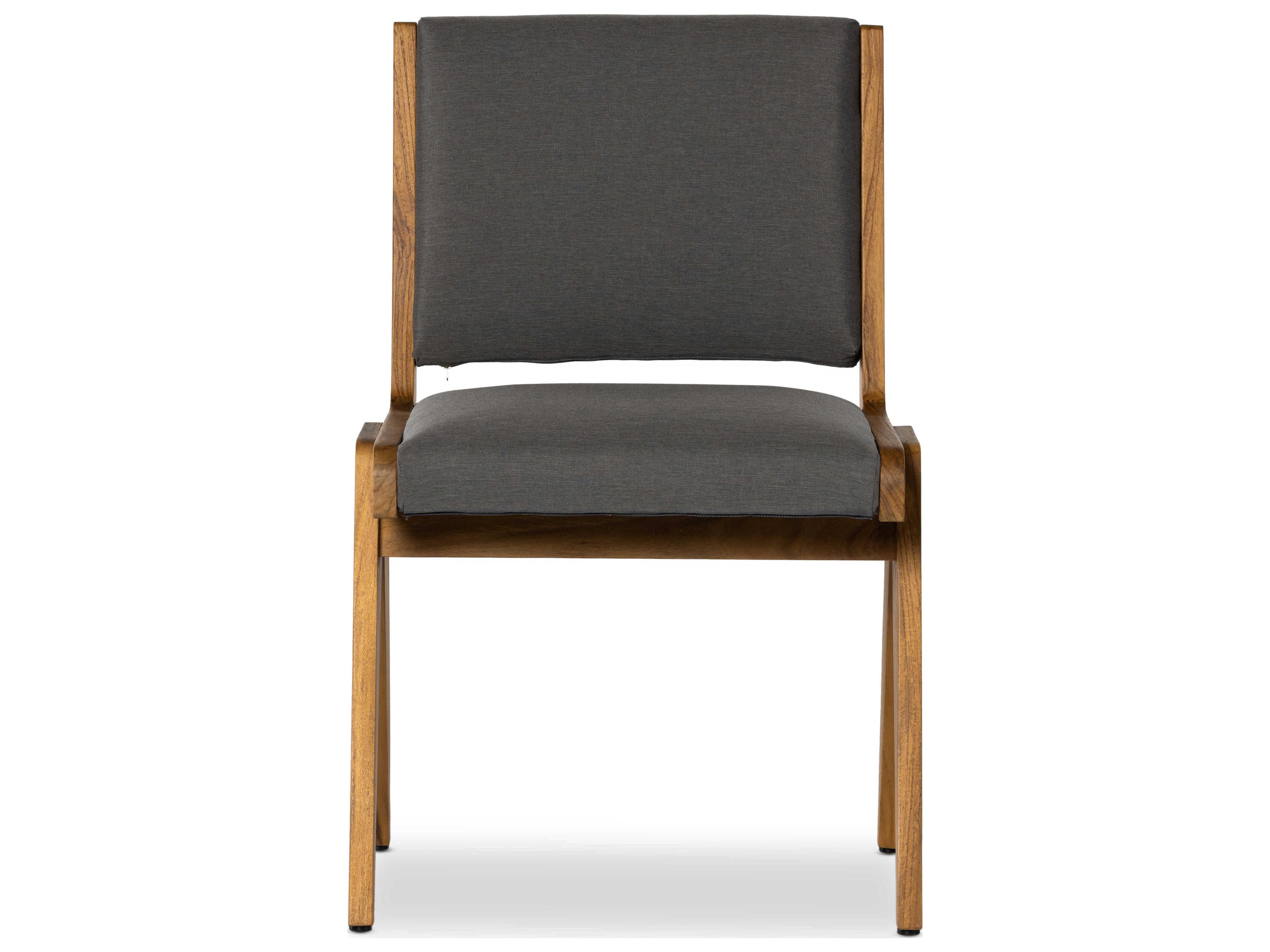 Luxecor Globetrotter Outdoor Charcoal / Natural Teak Side Dining Chair