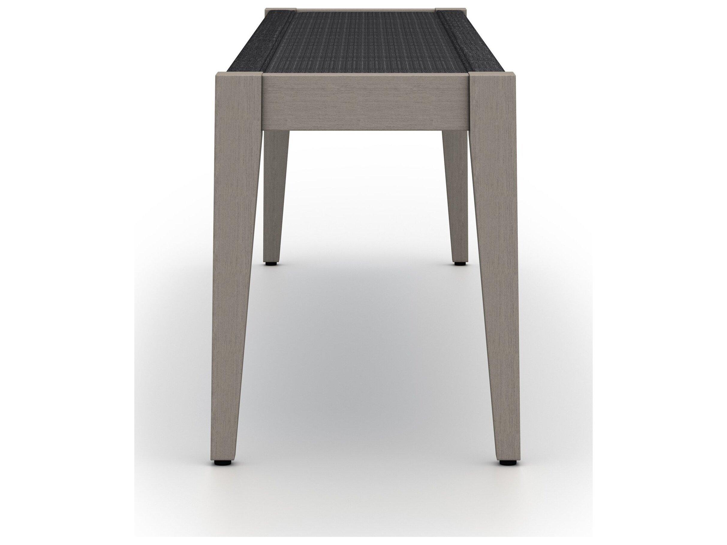 Four Hands Outdoor Solano Dark Grey Rope Bench