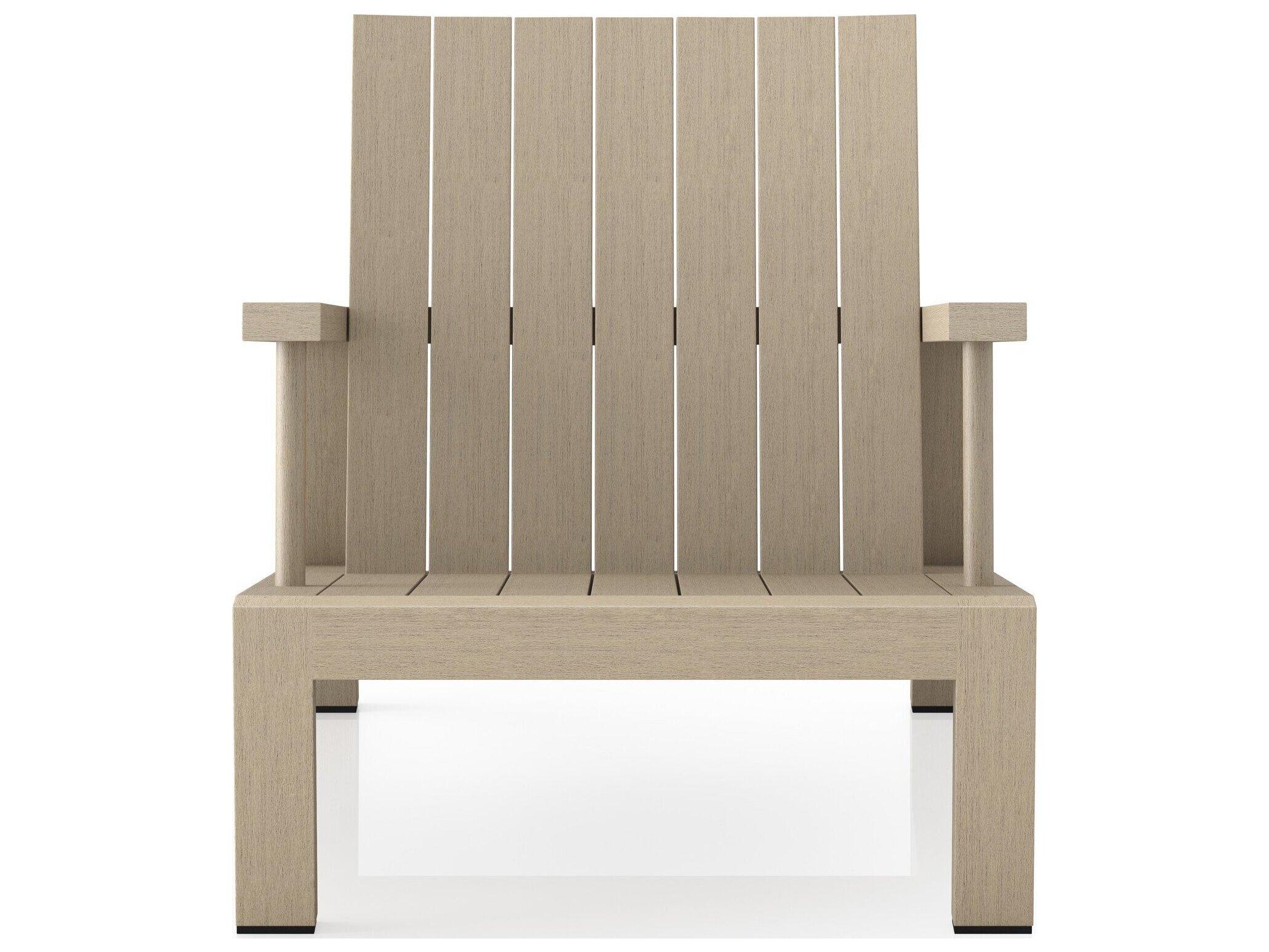 Four Hands Outdoor Solano Washed Brown Teak Lounge Chair