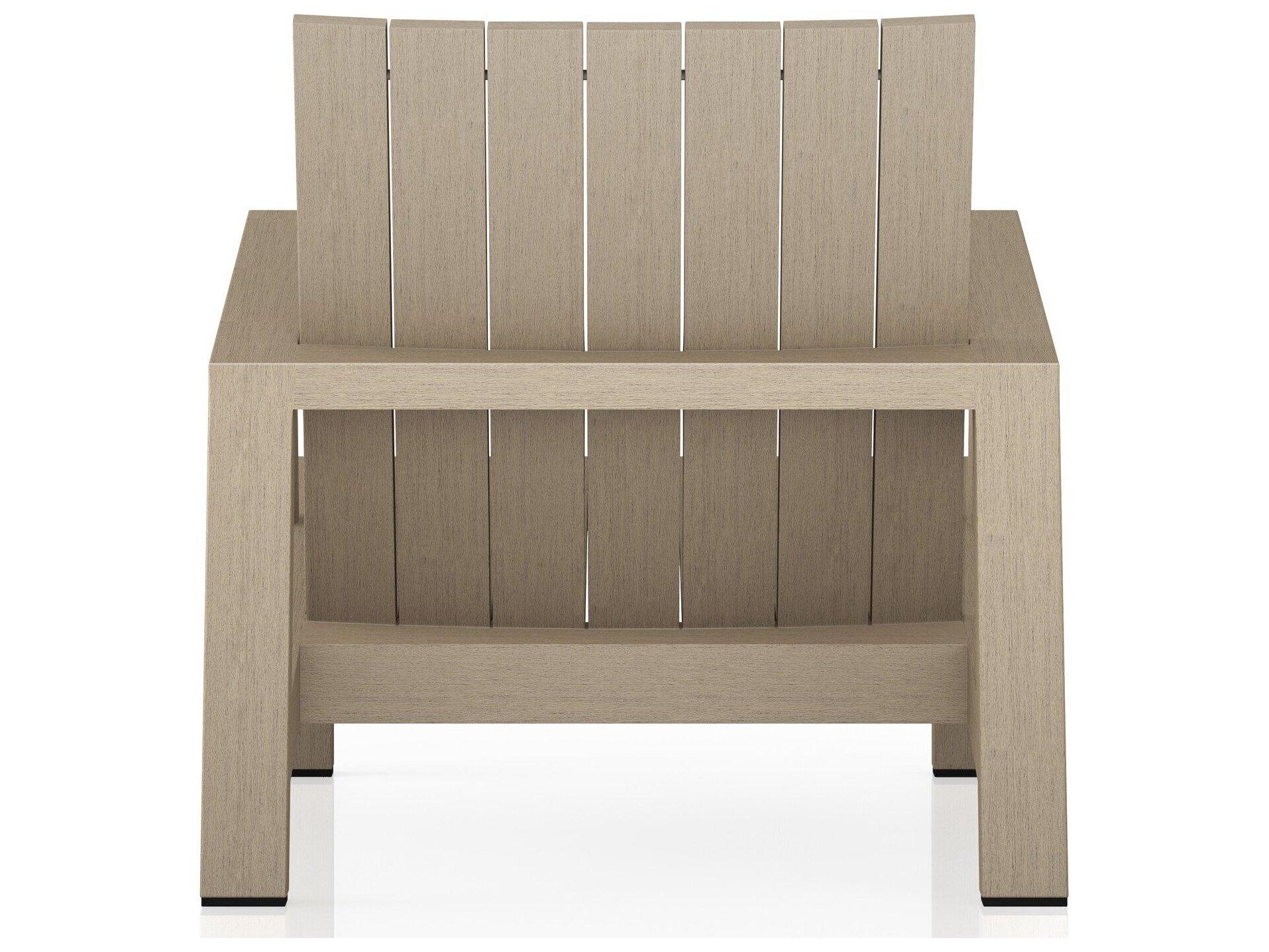 Four Hands Outdoor Solano Washed Brown Teak Lounge Chair