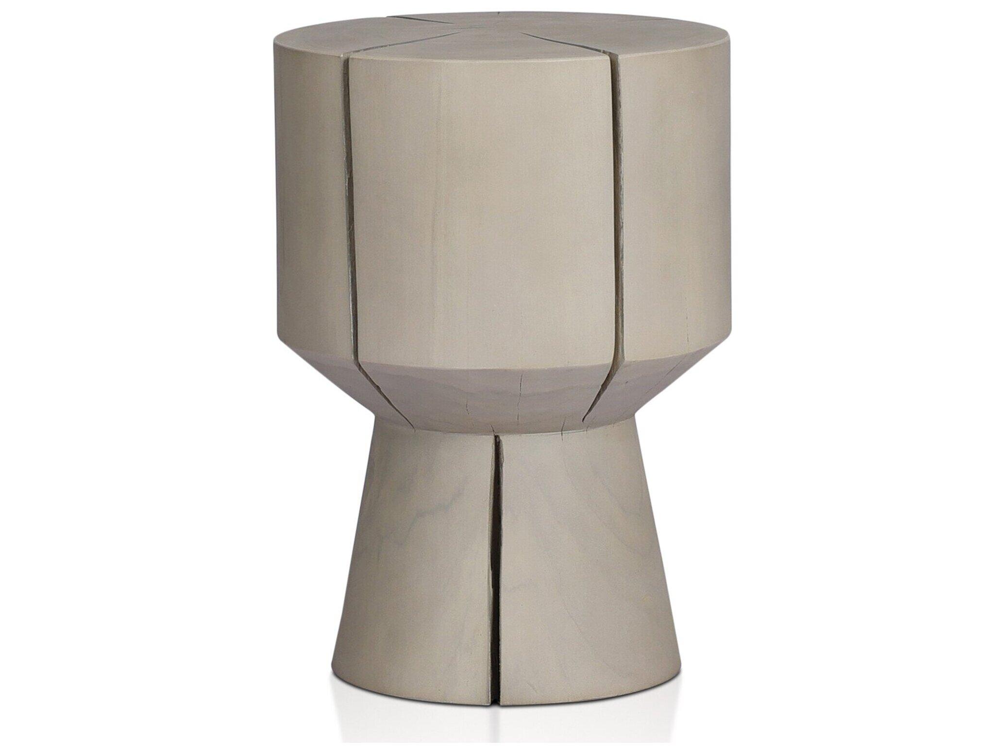 Four Hands Outdoor Grass Roots Teak Round End Table