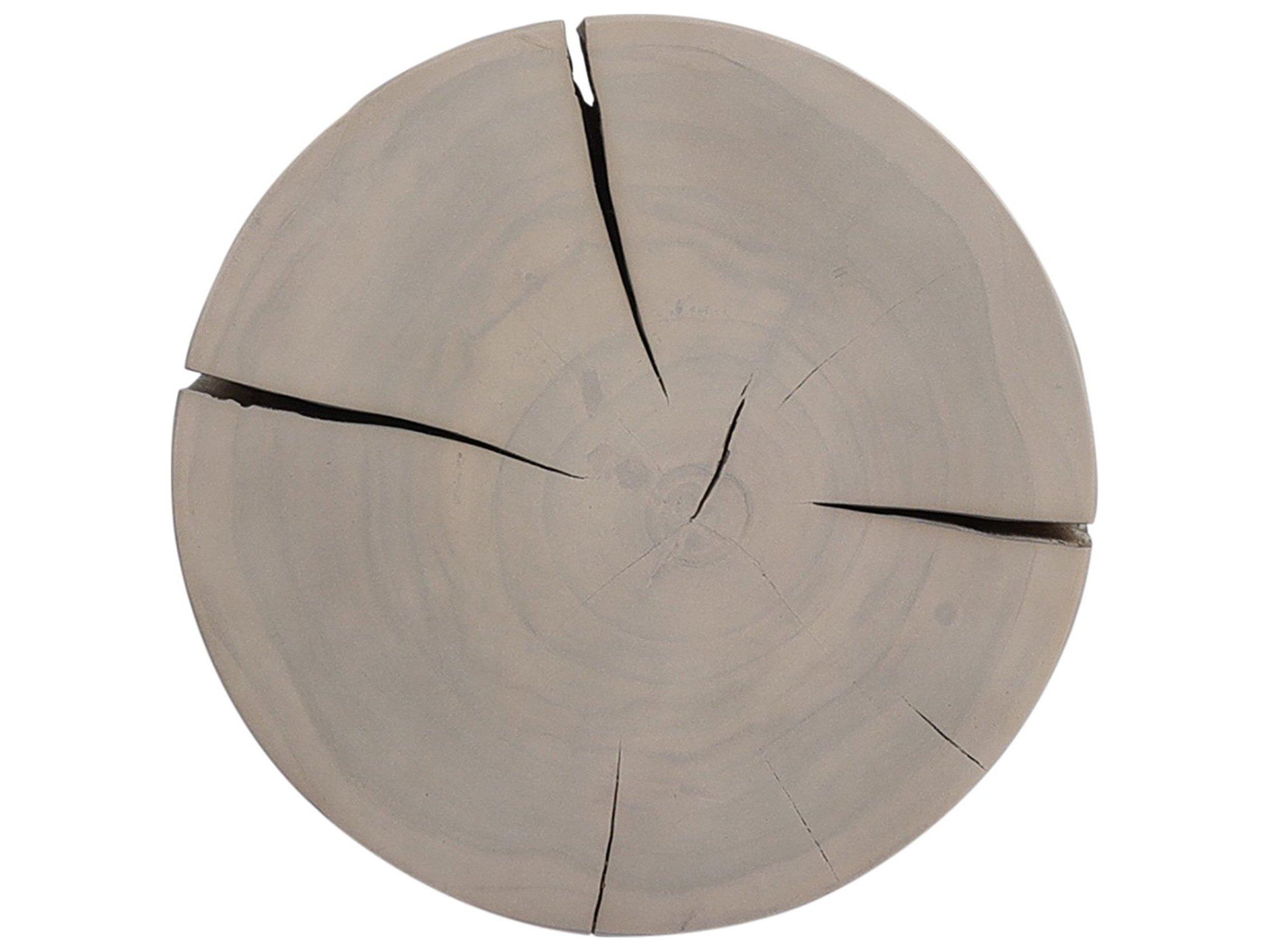 Four Hands Outdoor Grass Roots Teak Round End Table