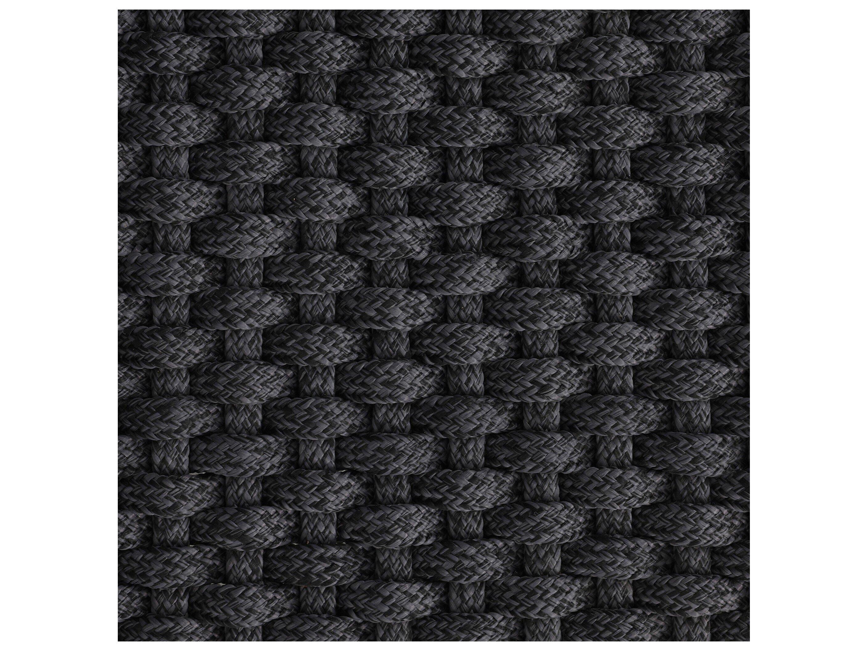 Four Hands Outdoor Solano Weathered Grey Teak / Thick Dark Grey Rope Chaise Lounge