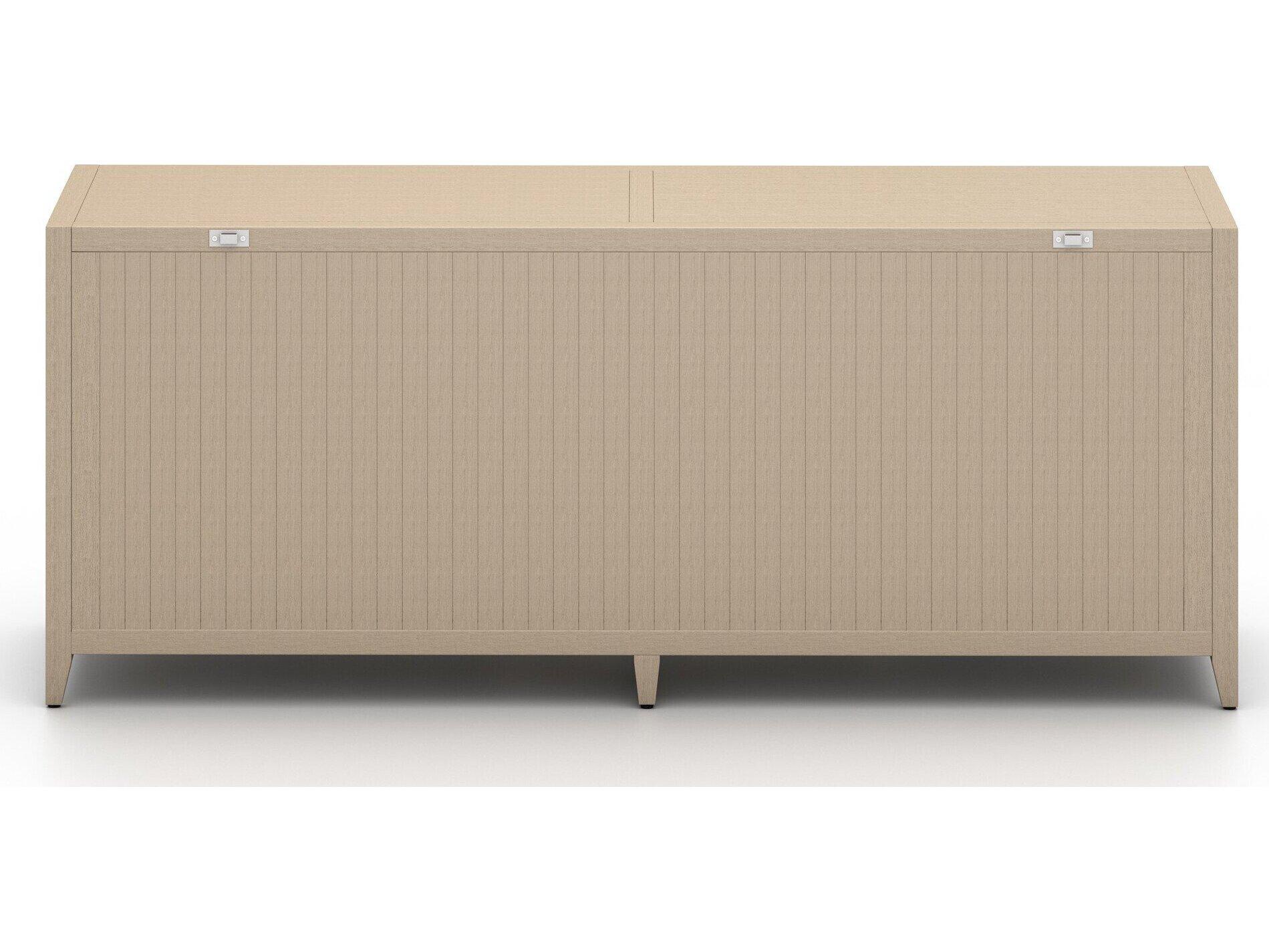 Four Hands Outdoor Solano Washed Brown Teak / Grey Rope Sideboard
