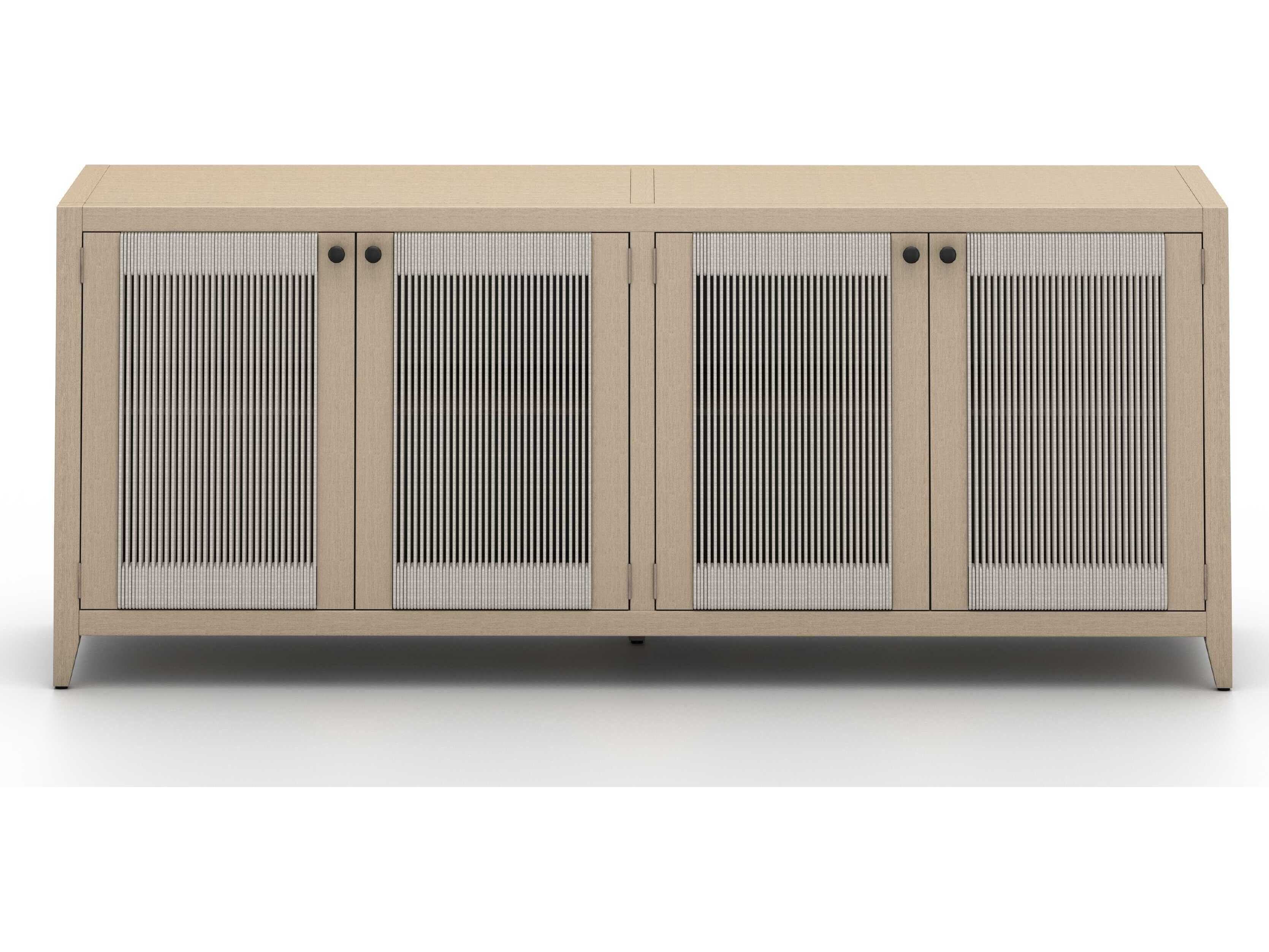 Luxecor Globetrotter Outdoor Washed Brown Teak / Grey Rope Sideboard