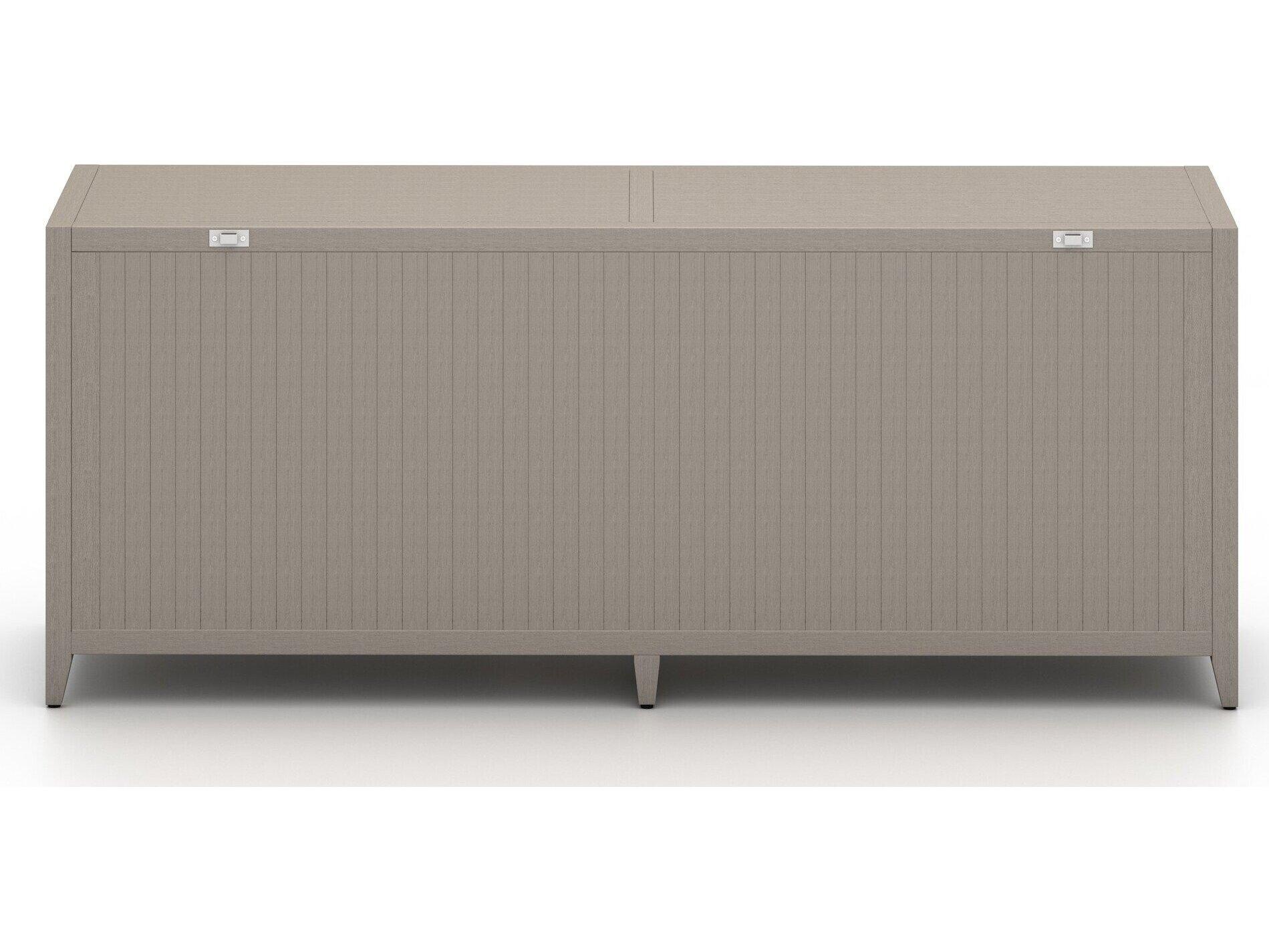 Four Hands Outdoor Solano Weathered Grey Teak / Dark Grey Rope Sideboard