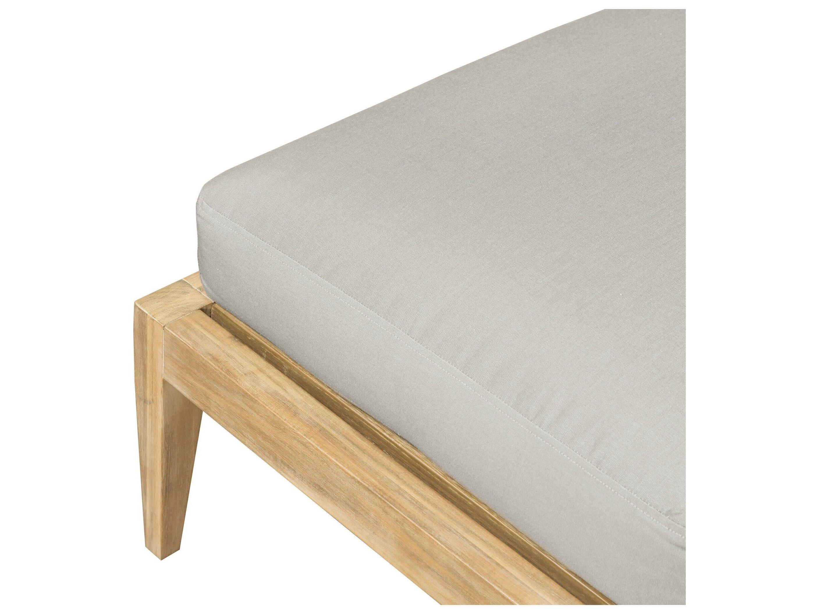Four Hands Outdoor Belfast Royal Taupe / Natural Acacia Chaise Lounge