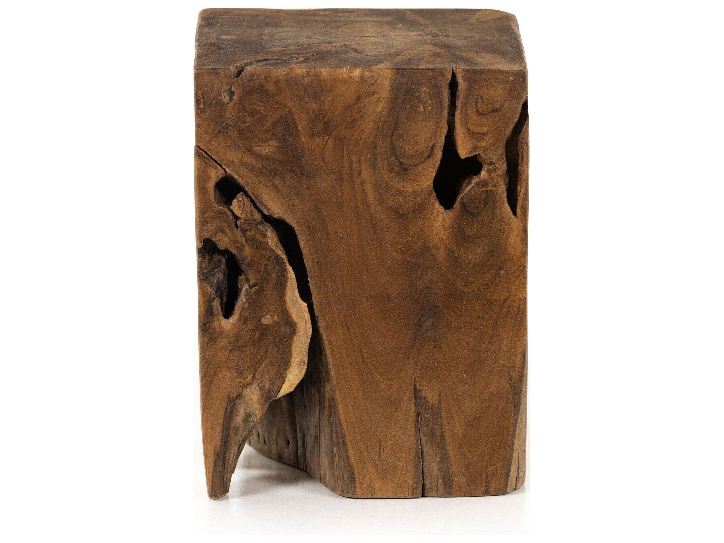 Four Hands Outdoor Duvall Aged Natural  Teak Bar Stool