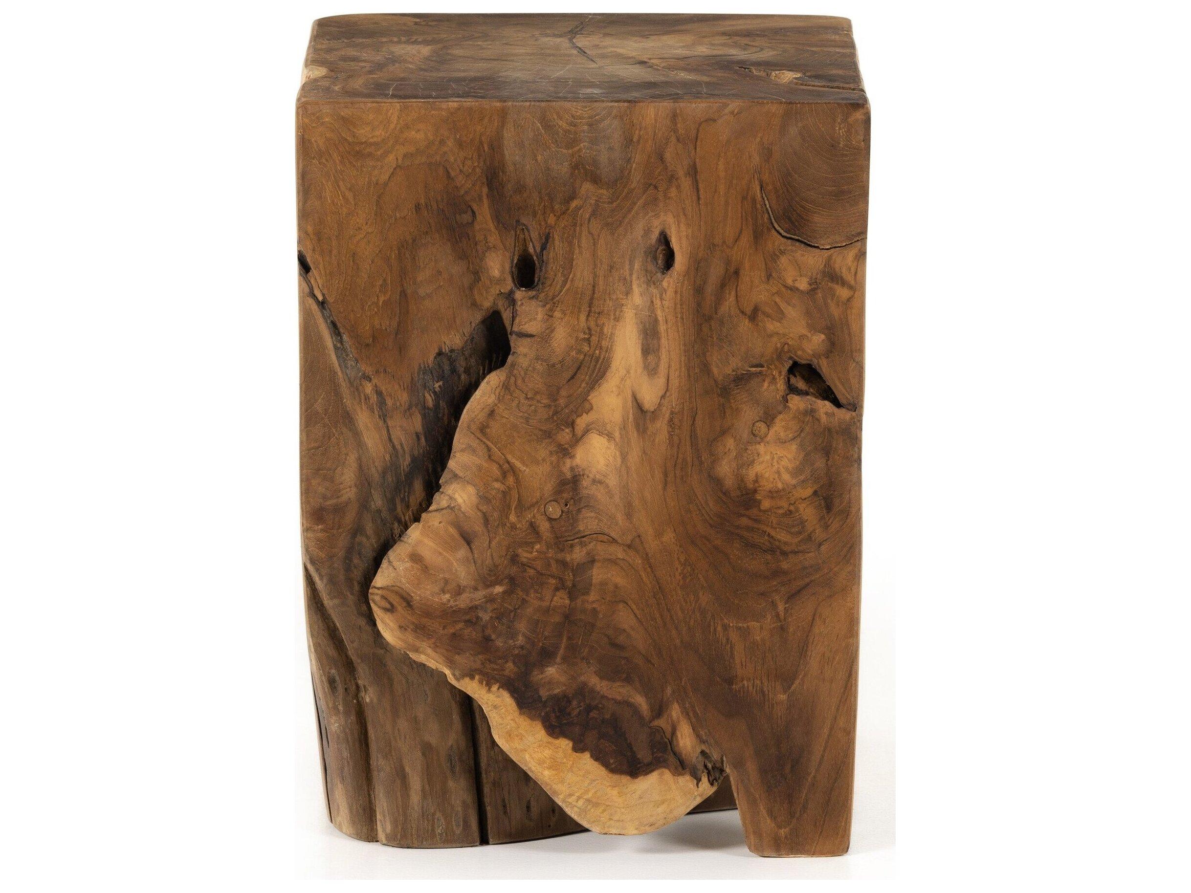 Four Hands Outdoor Duvall Aged Natural  Teak Bar Stool