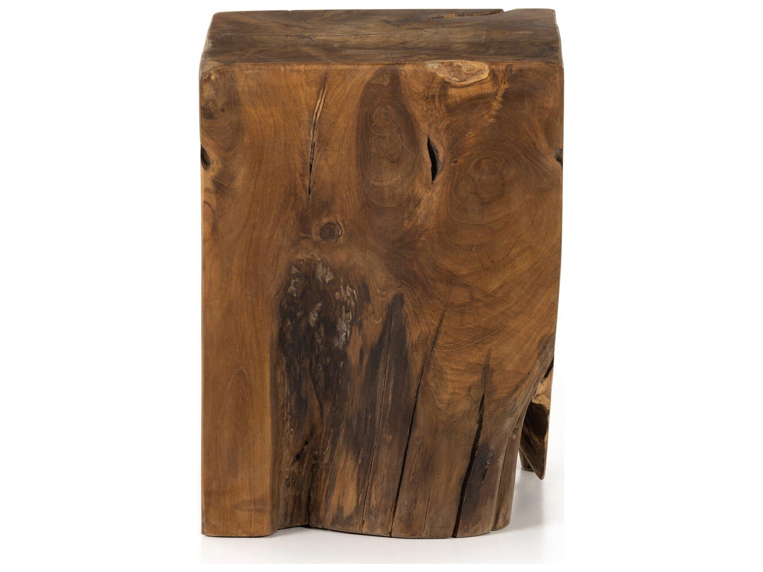 Four Hands Outdoor Duvall Aged Natural  Teak Bar Stool