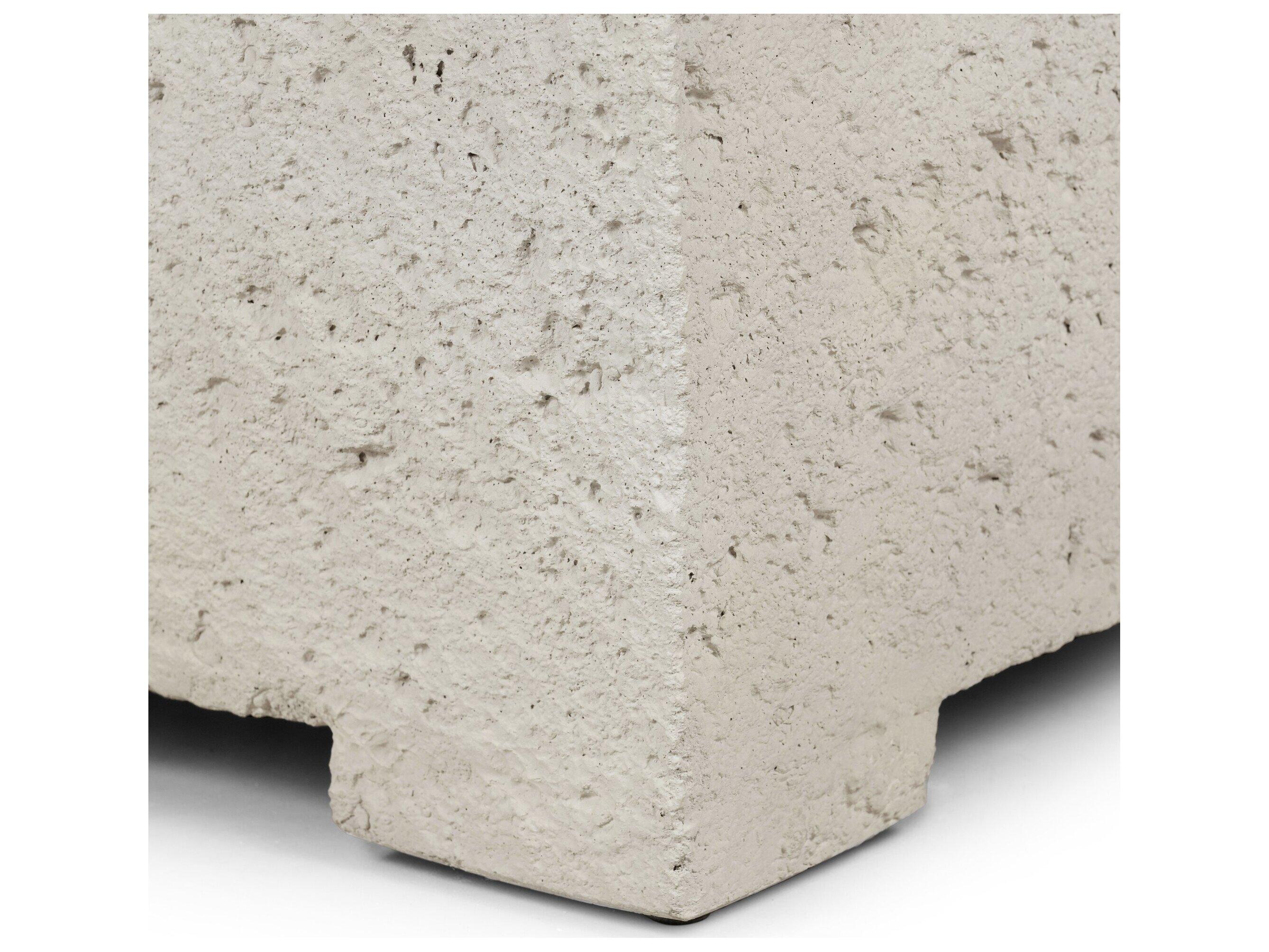 Four Hands Outdoor Constantine Blanc White / Matte White Concrete Square Coffee Table