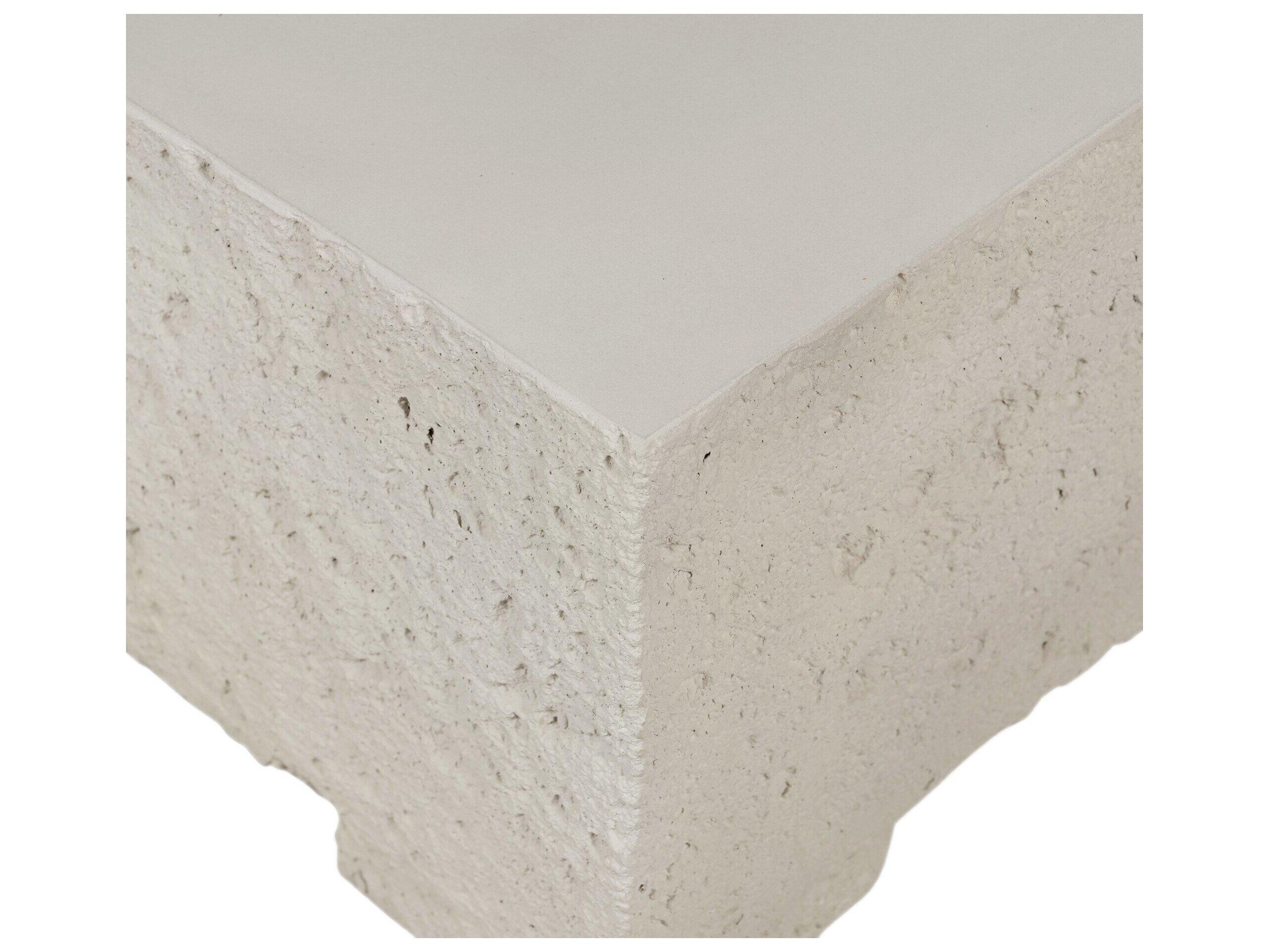 Four Hands Outdoor Constantine Blanc White / Matte White Concrete Square Coffee Table