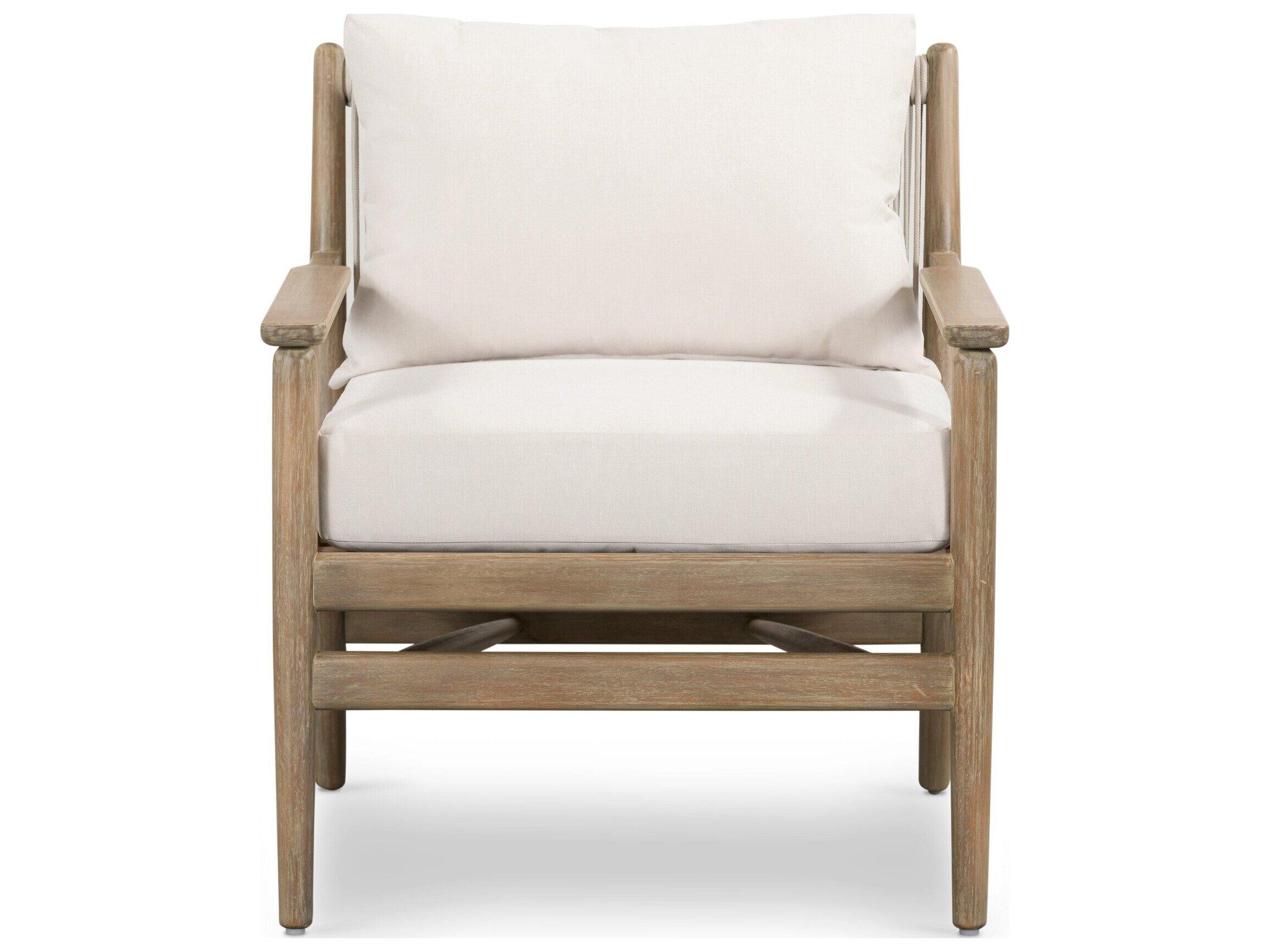 Four Hands Outdoor Halsted Natural Rope / Lakin Oat Eucalyptus Lounge Chair