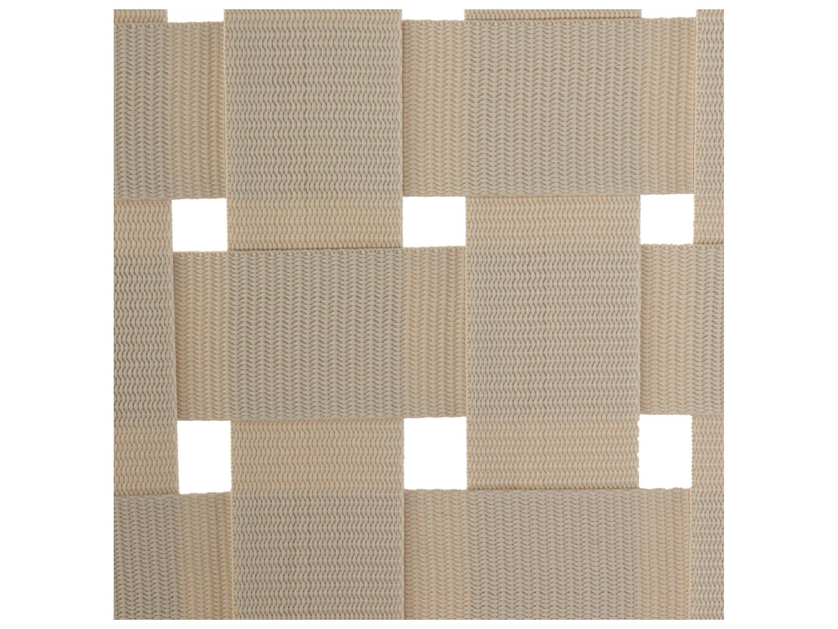 Four Hands Outdoor Halsted Jevon Grey Wood Strap Lounge Chair in Soft Cream