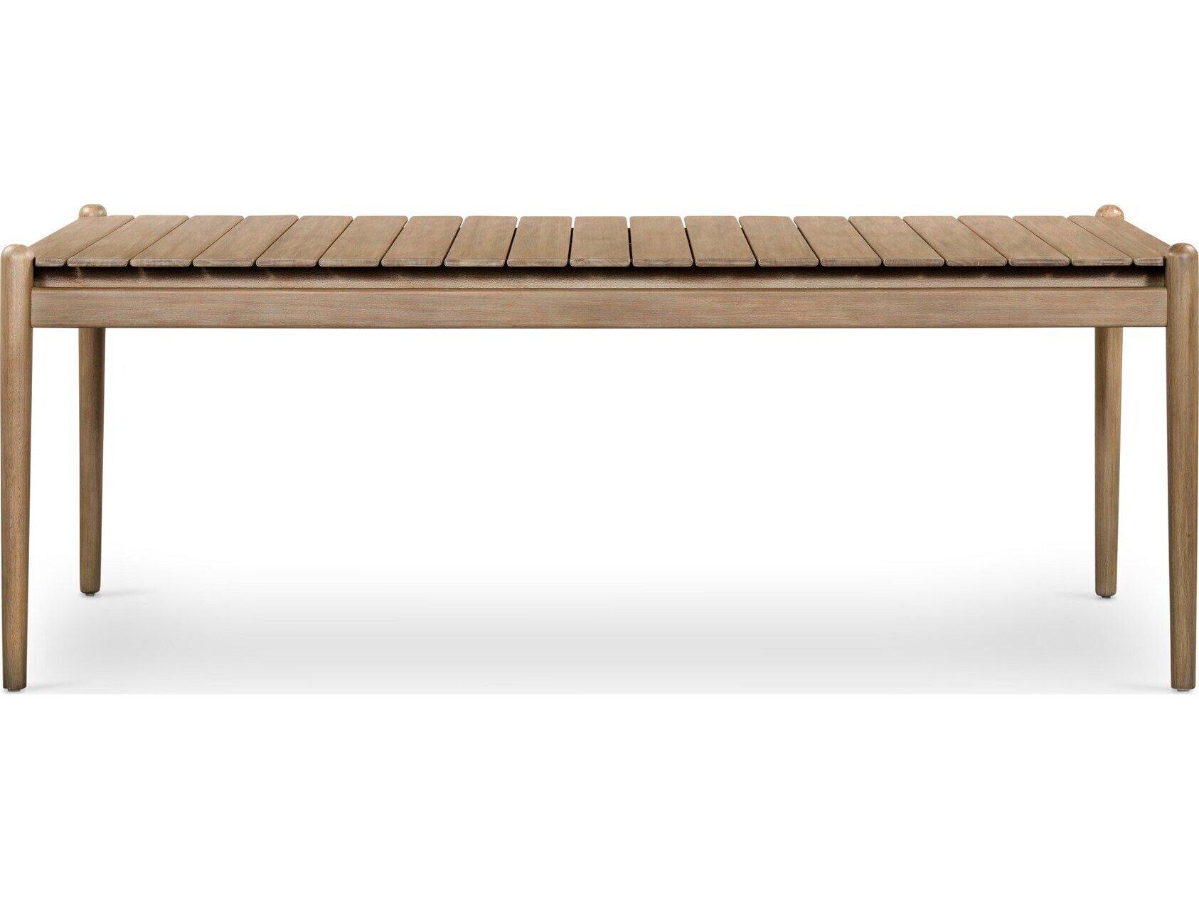 Four Hands Outdoor Halsted Rosen Natural Wood 80.5" x 36.75" Rectangular Dining Table