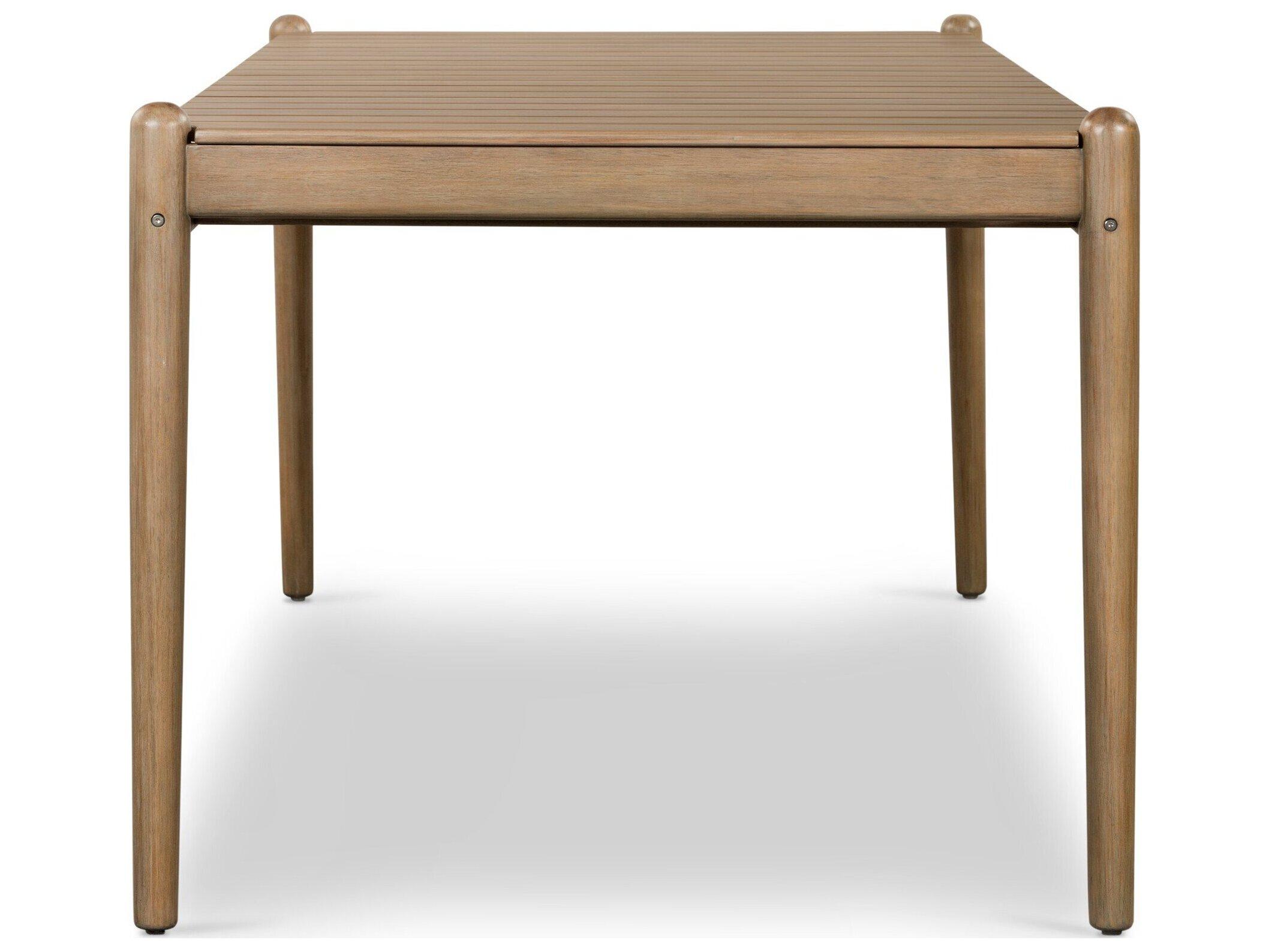 Four Hands Outdoor Halsted Rosen Natural Wood 80.5" x 36.75" Rectangular Dining Table