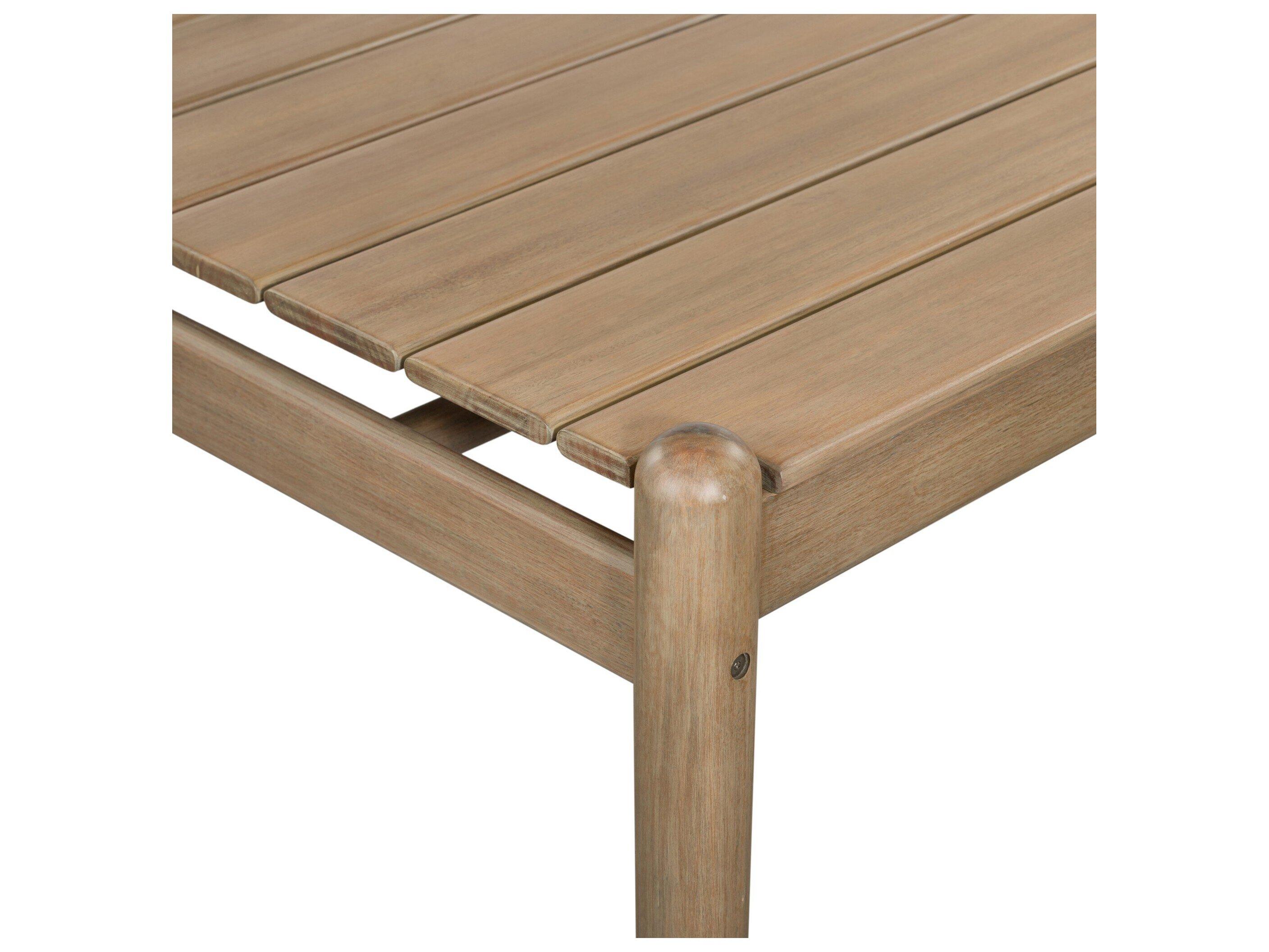 Four Hands Outdoor Halsted Rosen Natural Wood 80.5" x 36.75" Rectangular Dining Table