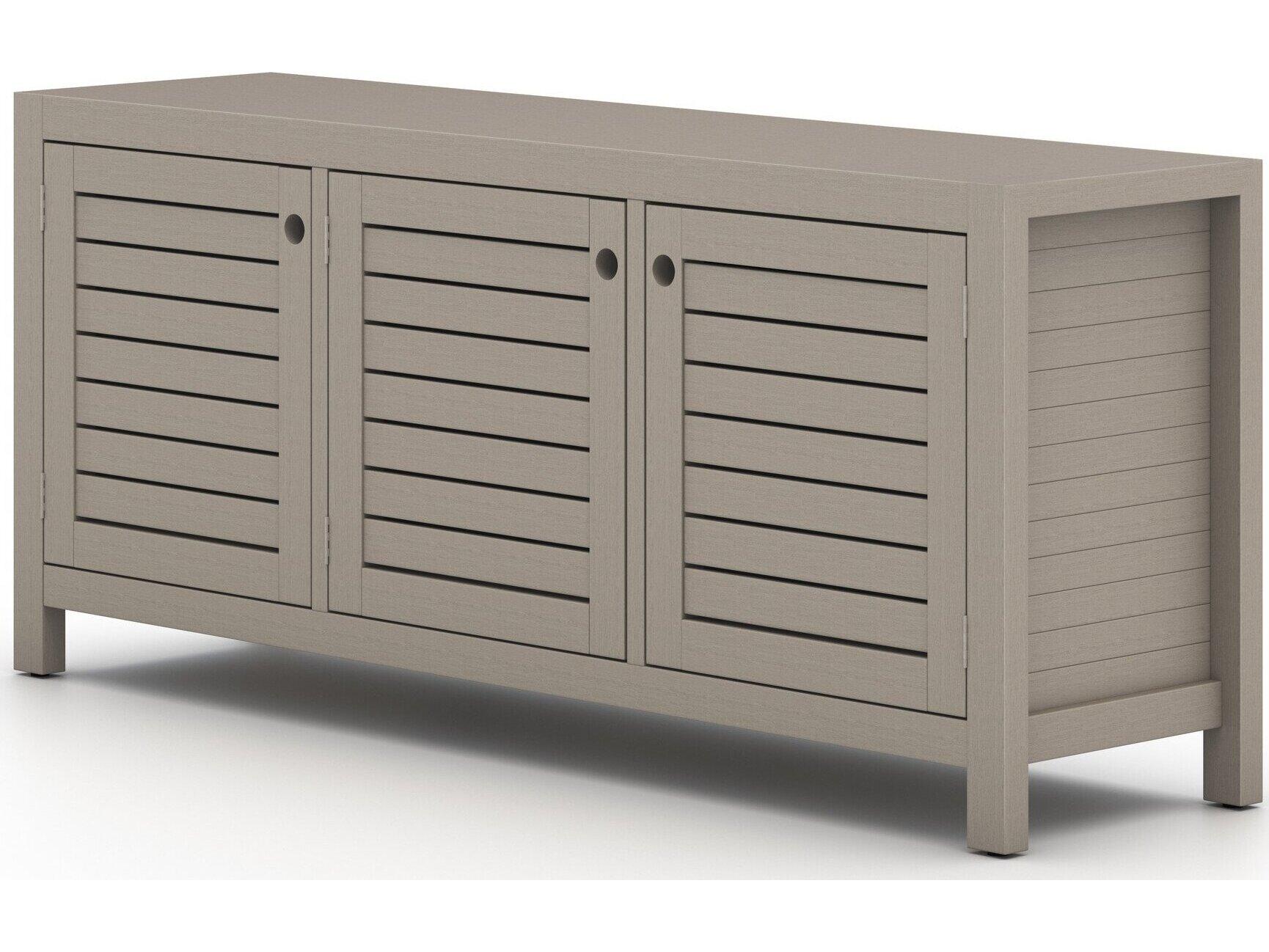 Four Hands Outdoor Solano Weathered Grey Teak Rectangular Sideboard