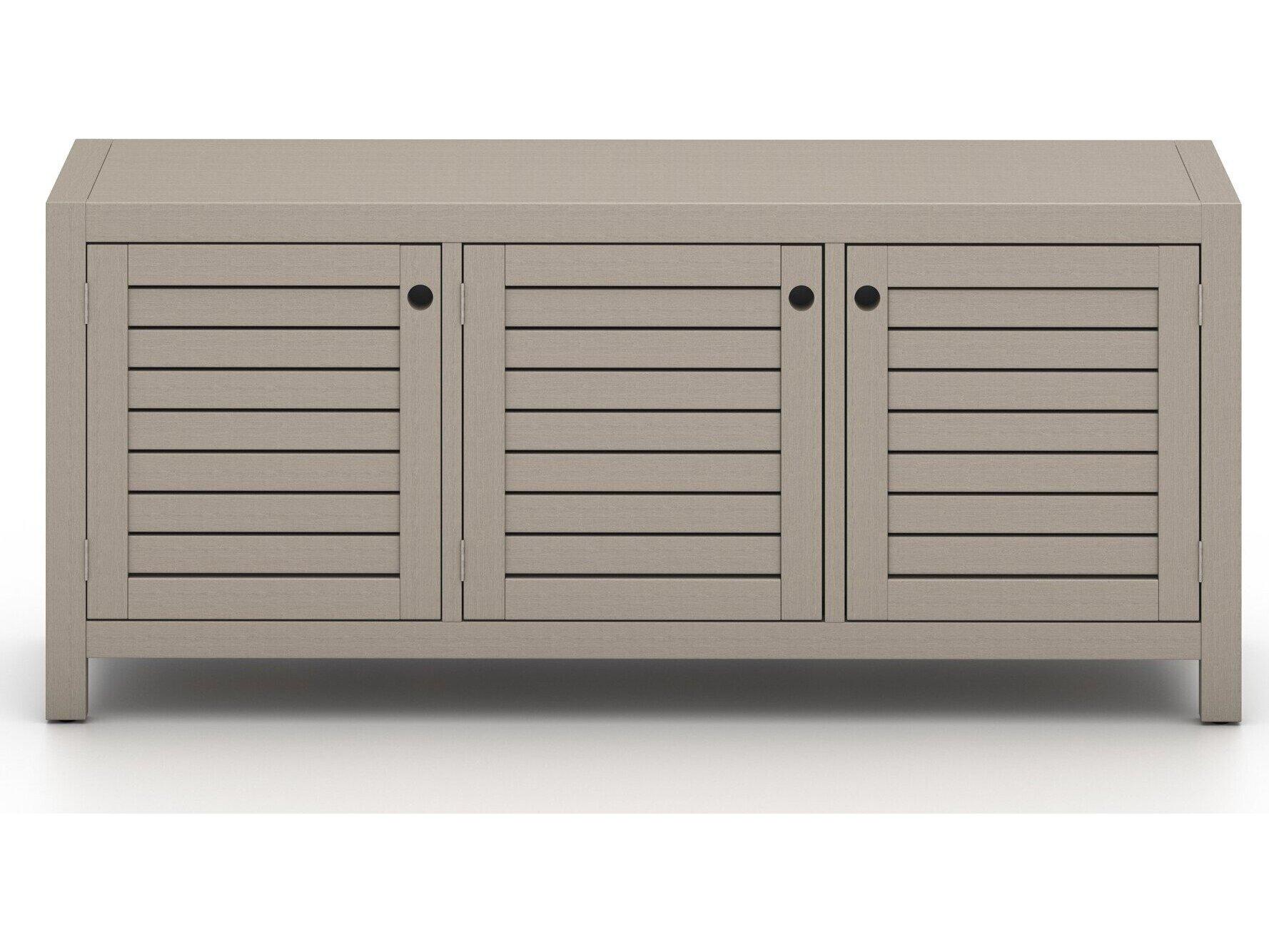 Four Hands Outdoor Solano Weathered Grey Teak Rectangular Sideboard