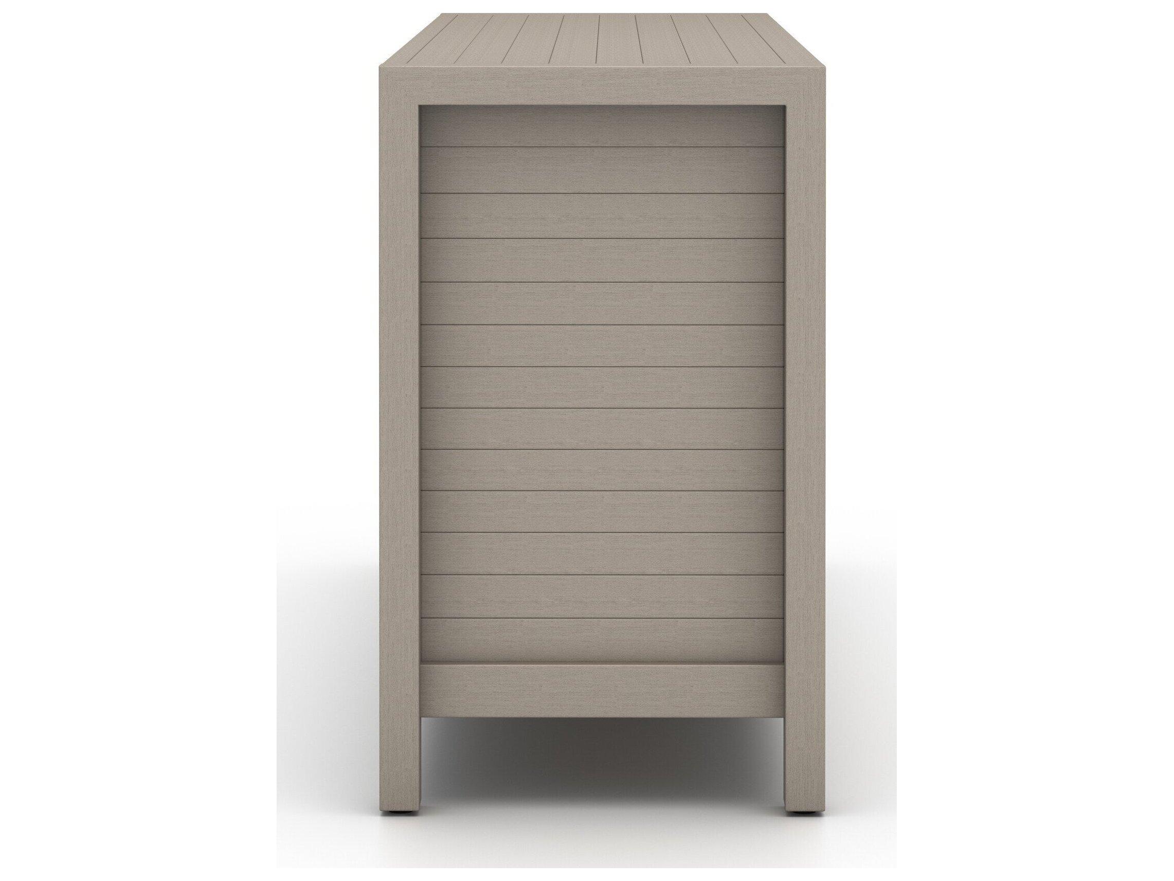 Four Hands Outdoor Solano Weathered Grey Teak Rectangular Sideboard