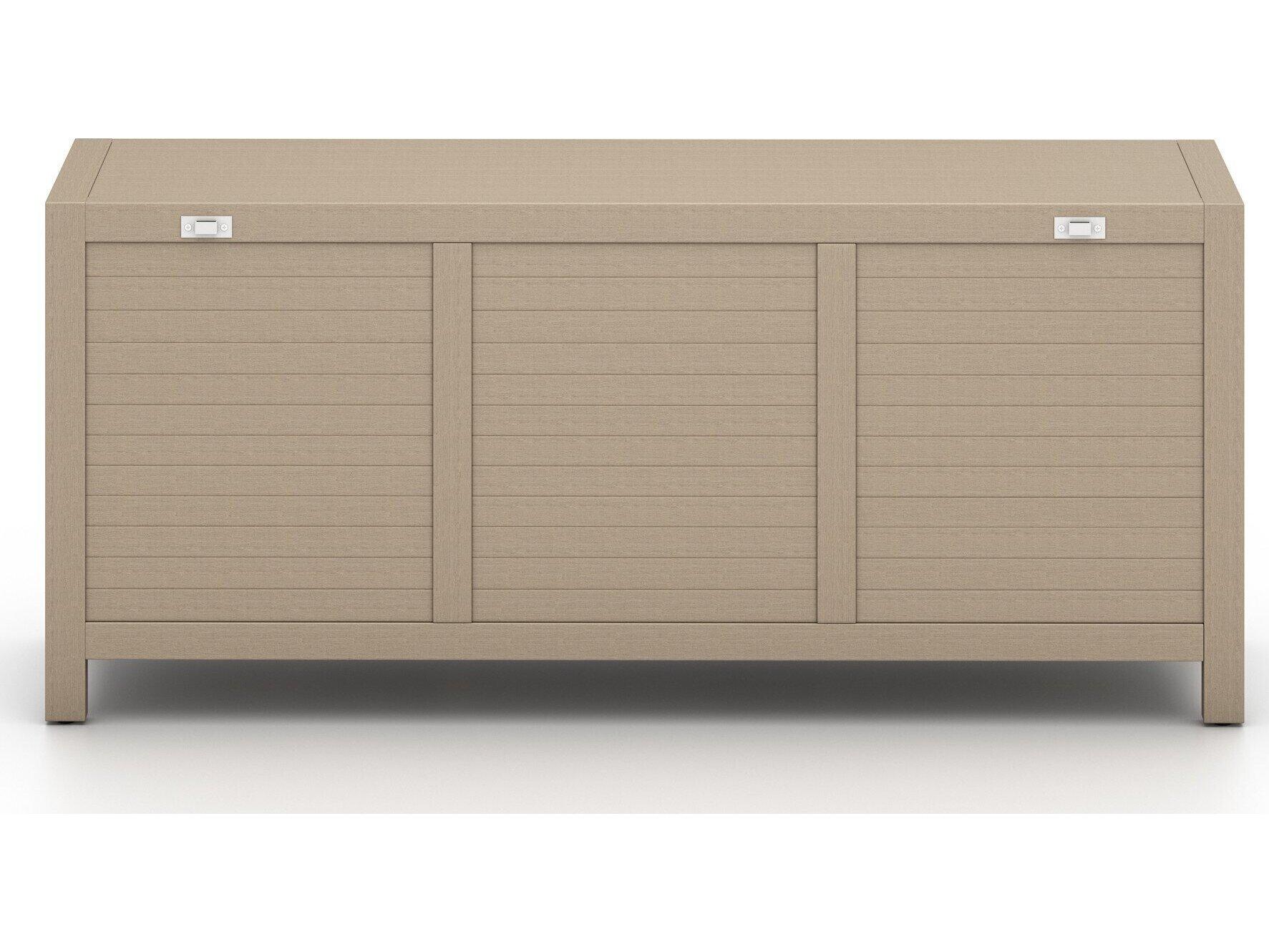 Four Hands Outdoor Solano Washed Brown Teak Rectangular Sideboard