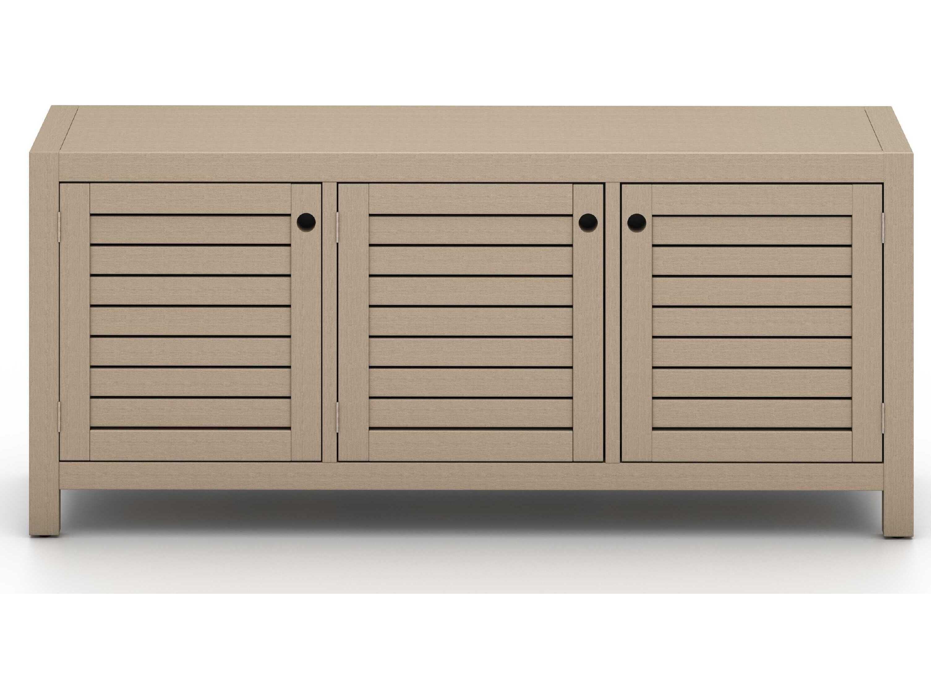 Luxecor Globetrotter Outdoor Washed Brown Teak Rectangular Sideboard