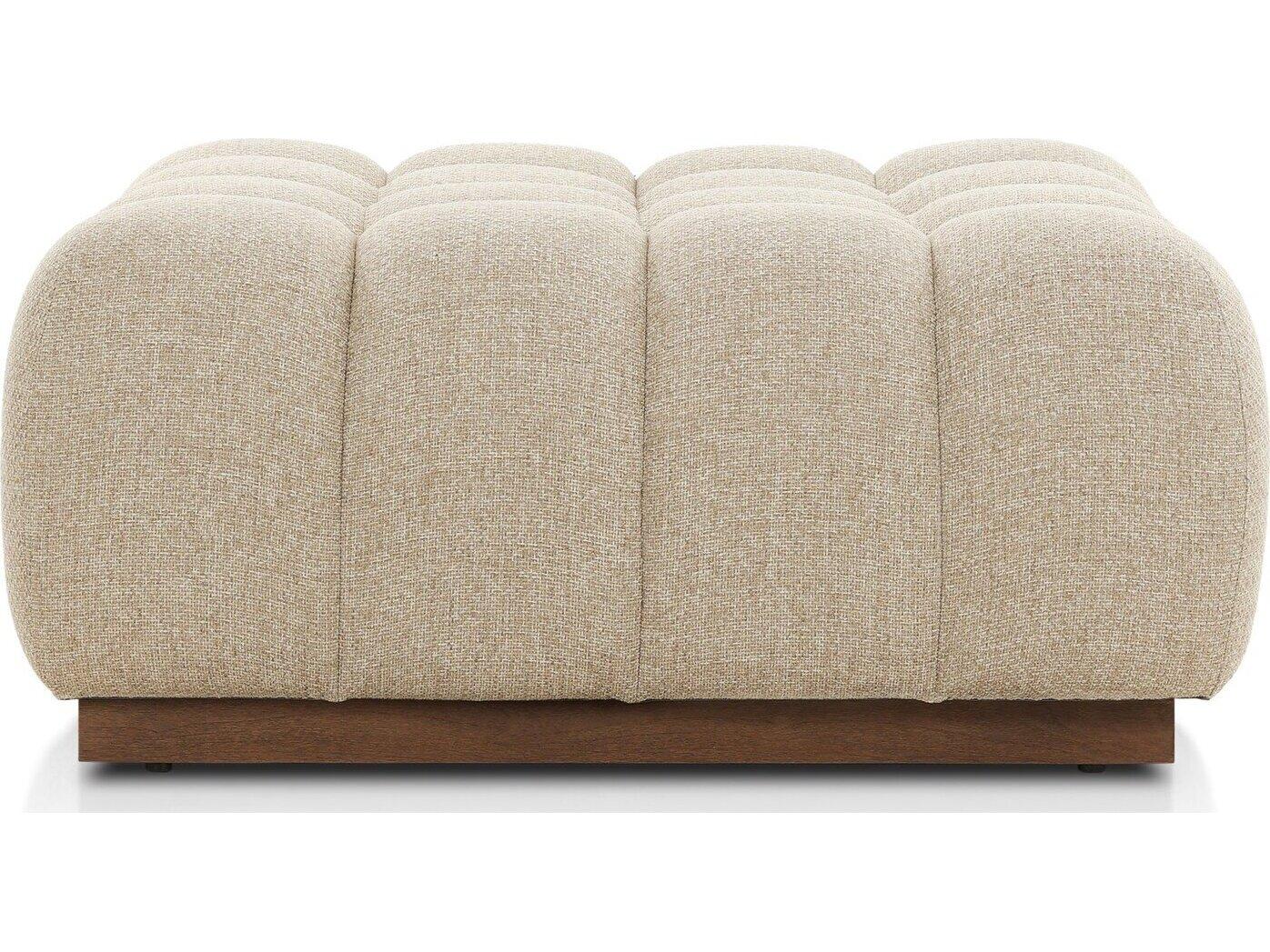 Four Hands Outdoor Solano Teak Cushion Ottoman