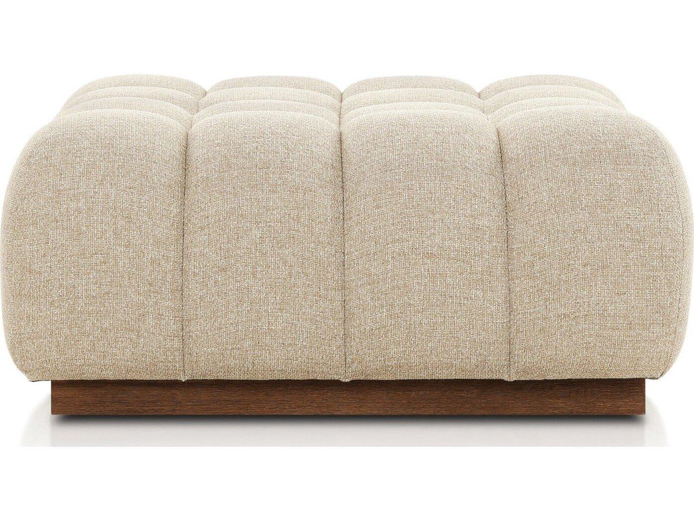 Four Hands Outdoor Solano Teak Cushion Ottoman