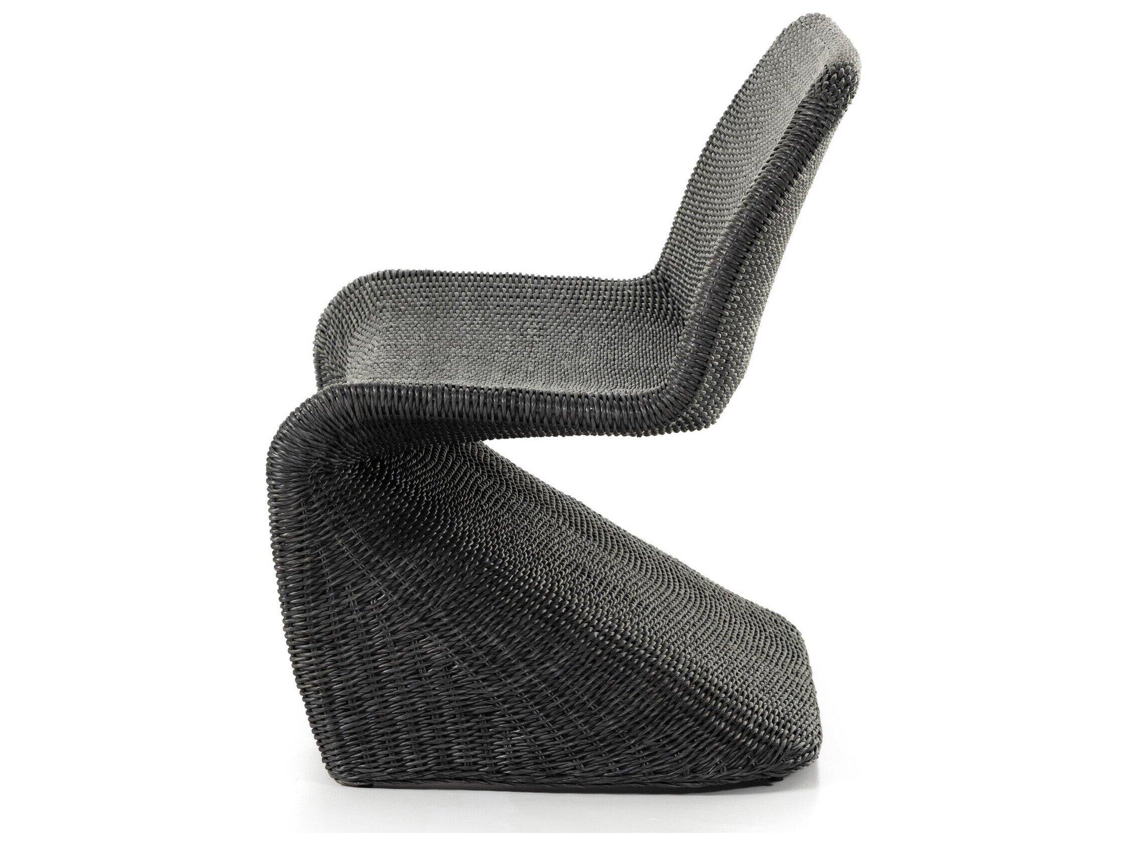 Four Hands Outdoor Grass Roots Vintage Coal Polypropylene Bench