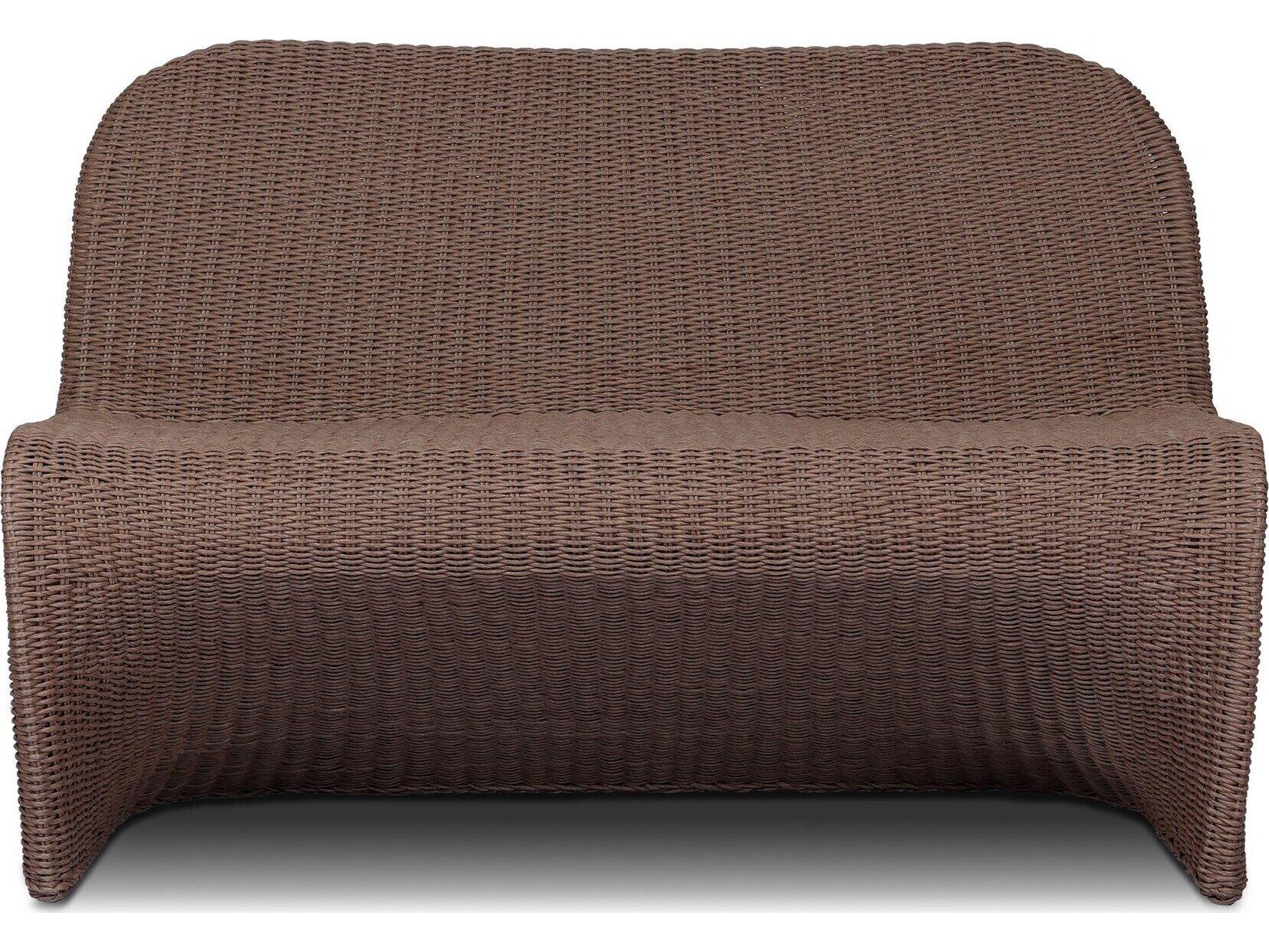 Four Hands Outdoor Grass Roots Portia Tanned Weave Dining Bench