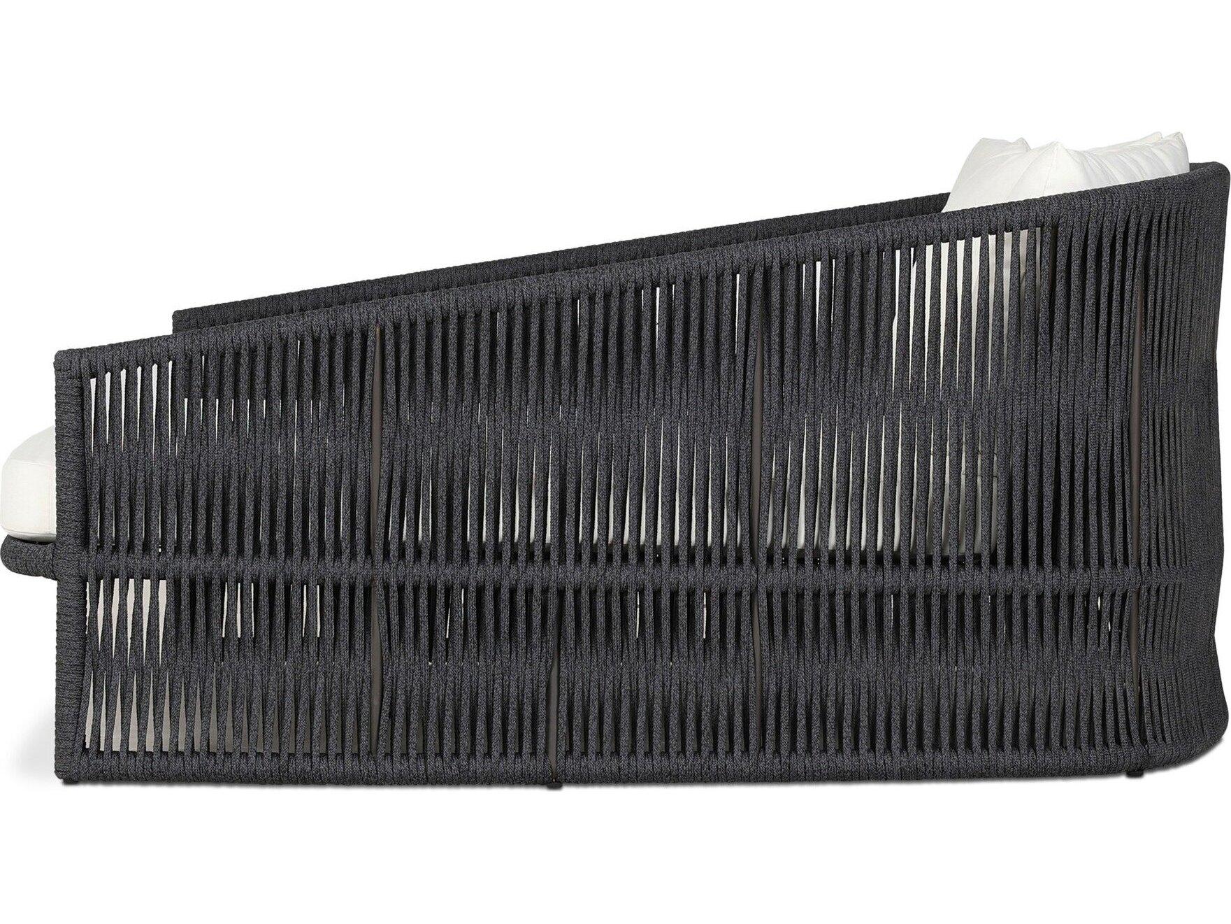 Four Hands Outdoor Solano Porto Bronze Aluminum Cushion Lounge Day Bed in Arashi Salt