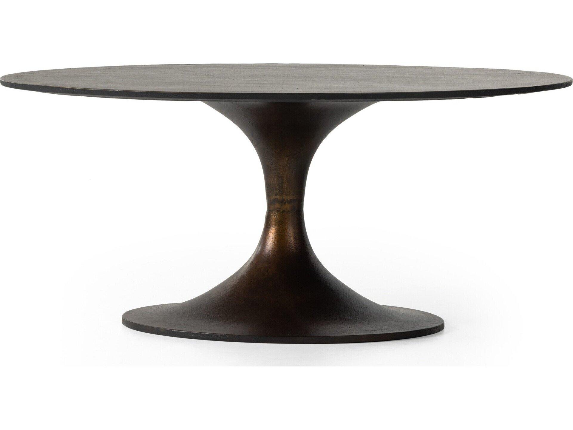 Four Hands Outdoor Marlow Antique Rust Aluminum Round Coffee Table