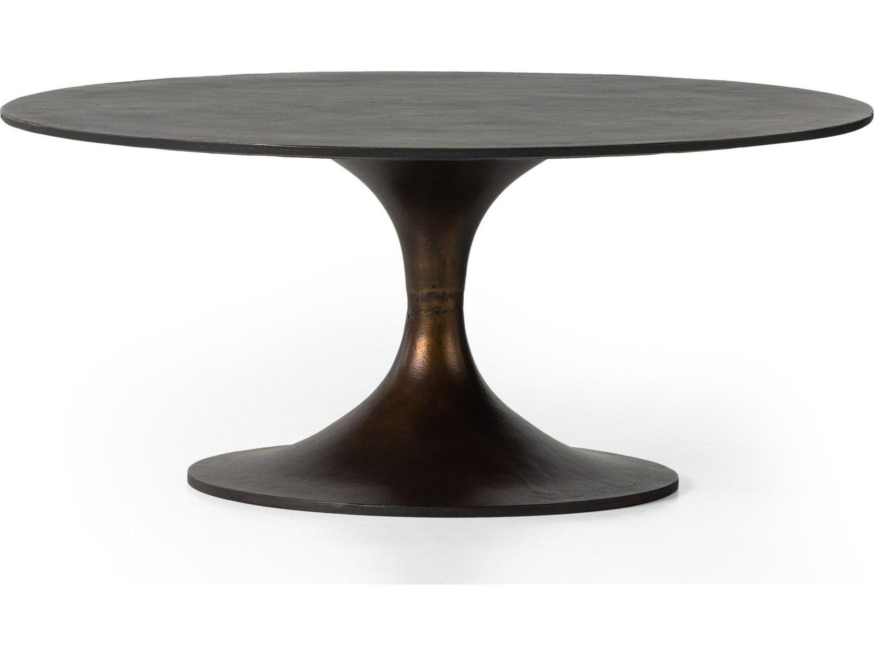 Four Hands Outdoor Marlow Antique Rust Aluminum Round Coffee Table