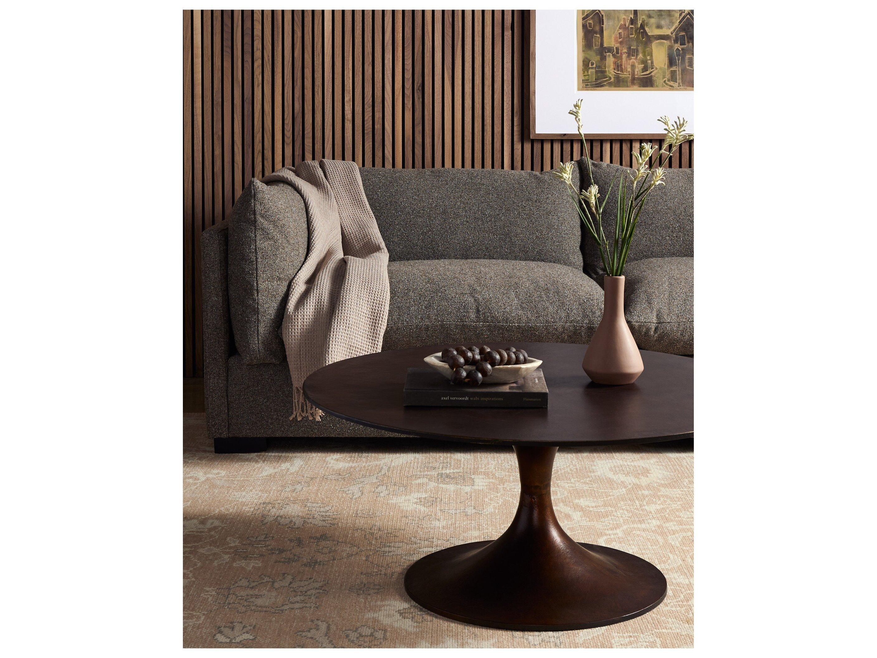 Four Hands Outdoor Marlow Antique Rust Aluminum Round Coffee Table