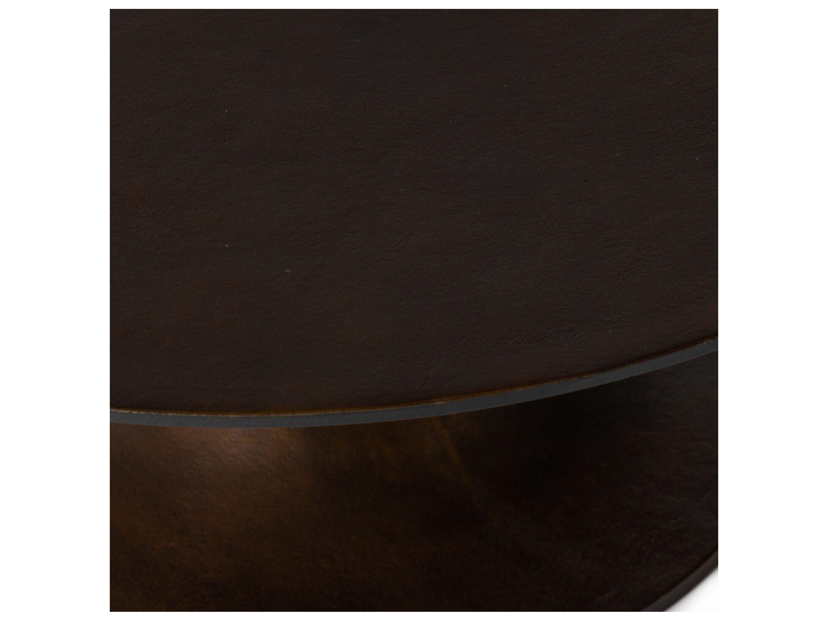 Four Hands Outdoor Marlow Antique Rust Aluminum Round Coffee Table