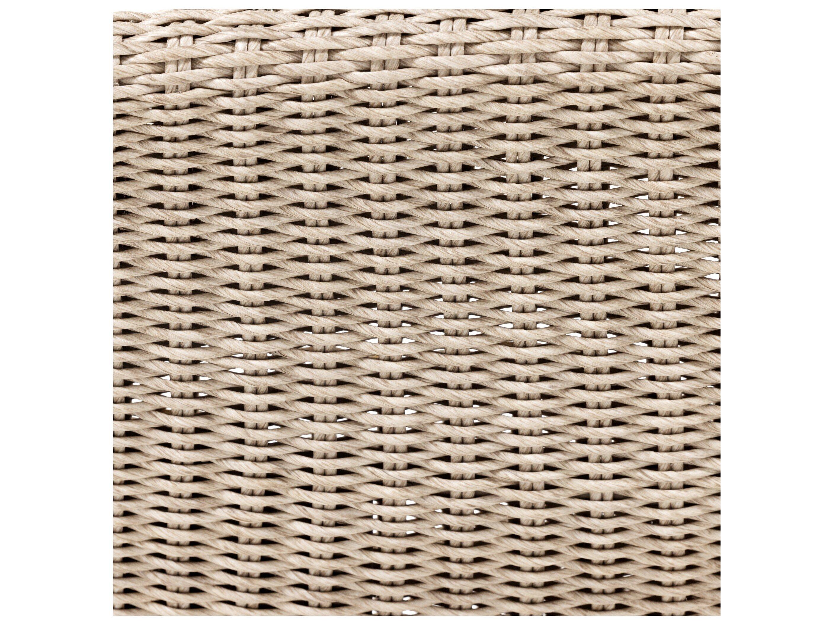 Four Hands Outdoor Grass Roots Vintage White Polypropylene / Natural Teak Chaise Lounge