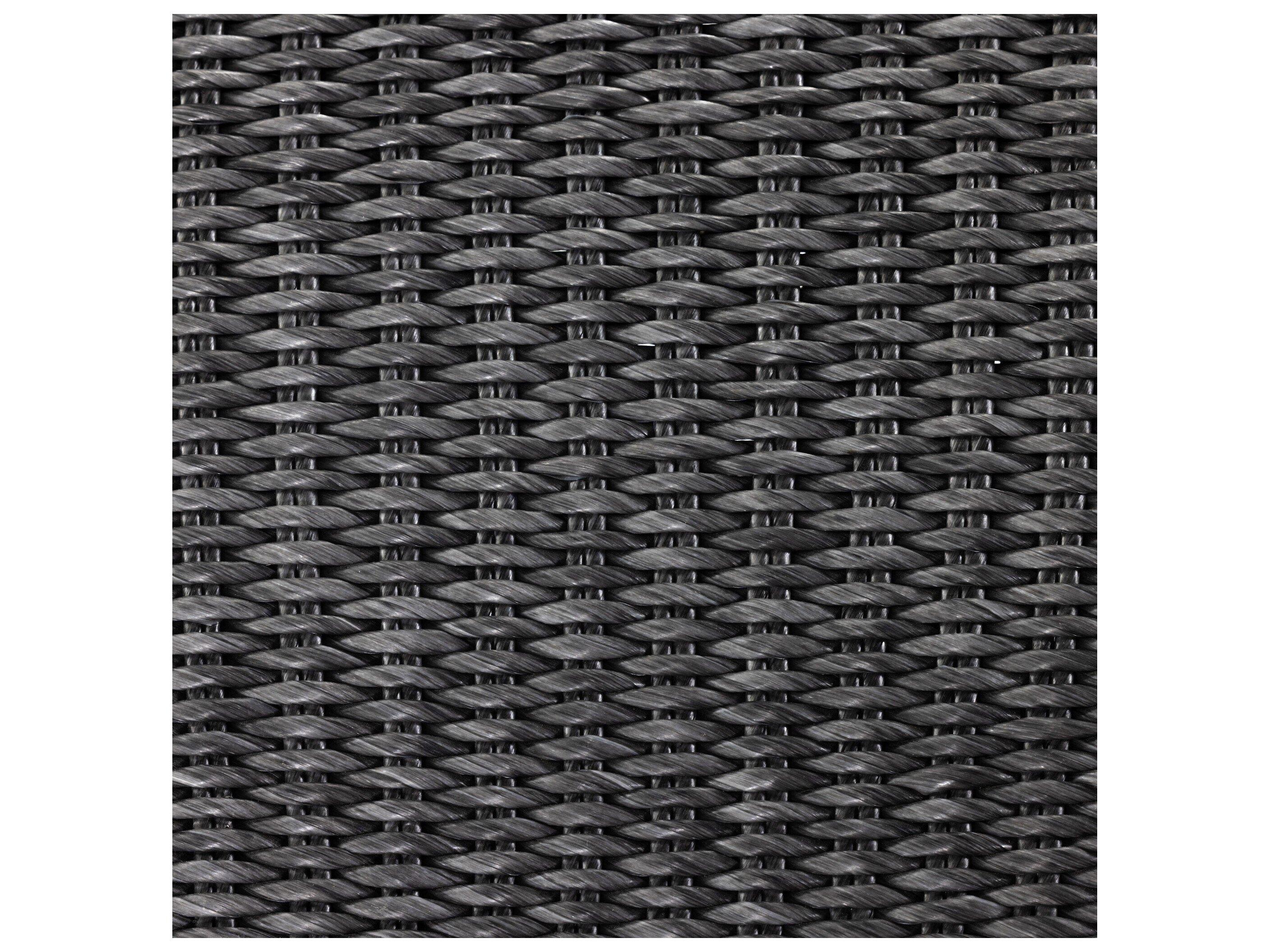 Four Hands Outdoor Grass Roots Vintage Coal Polypropylene / Weathered Grey Teak Chaise Lounge