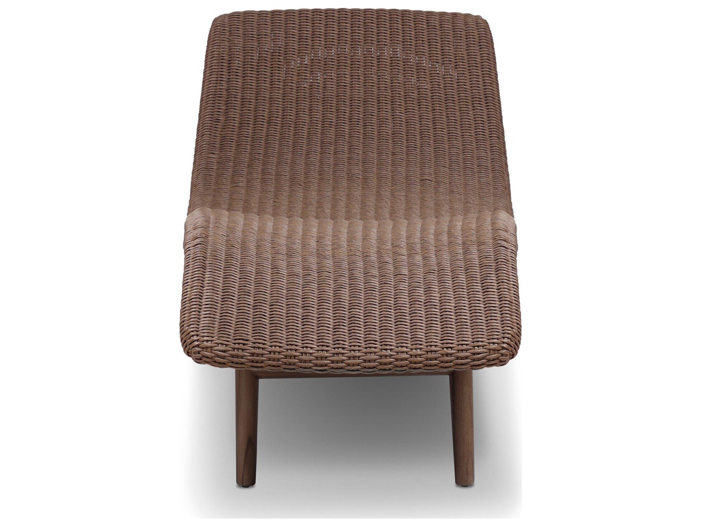 Four Hands Outdoor Grass Roots Portia Tanned Weave Chaise Lounge