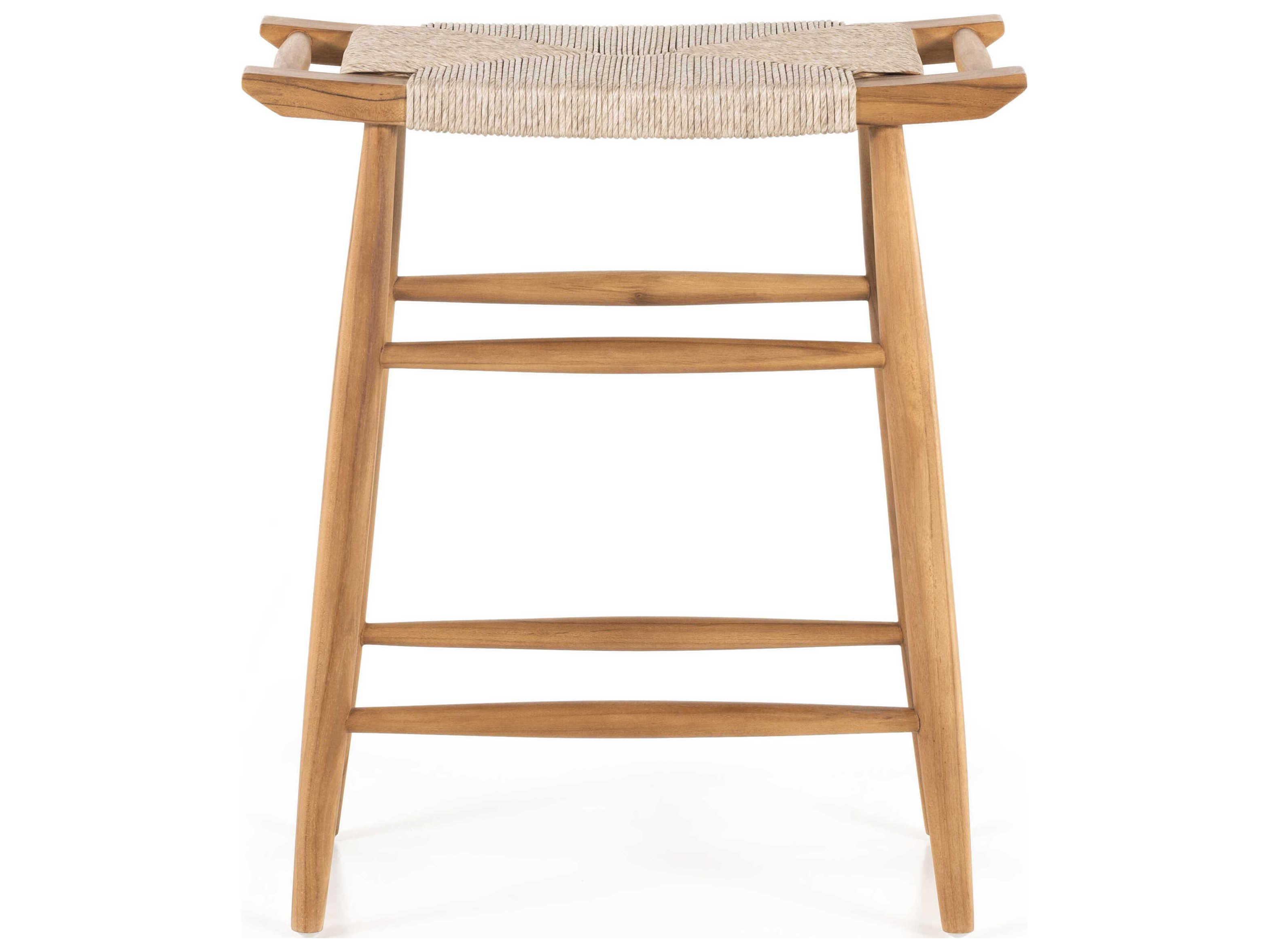 Luxecor Globetrotter Outdoor Natural Teak / Vintage Polypropylene Counter Stool