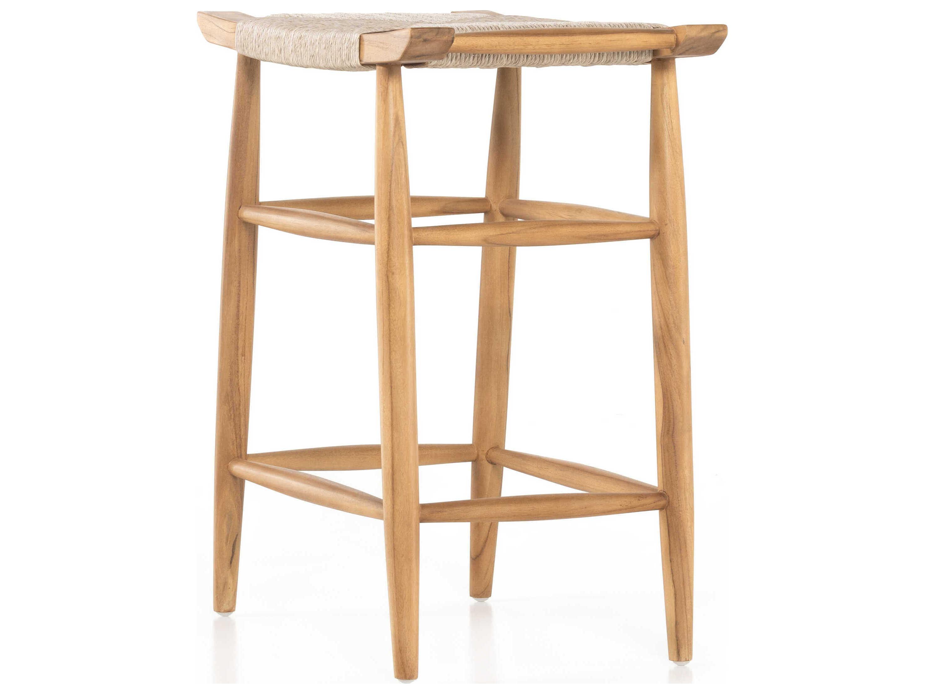 Luxecor Globetrotter Outdoor Natural Teak / Vintage Polypropylene Counter Stool