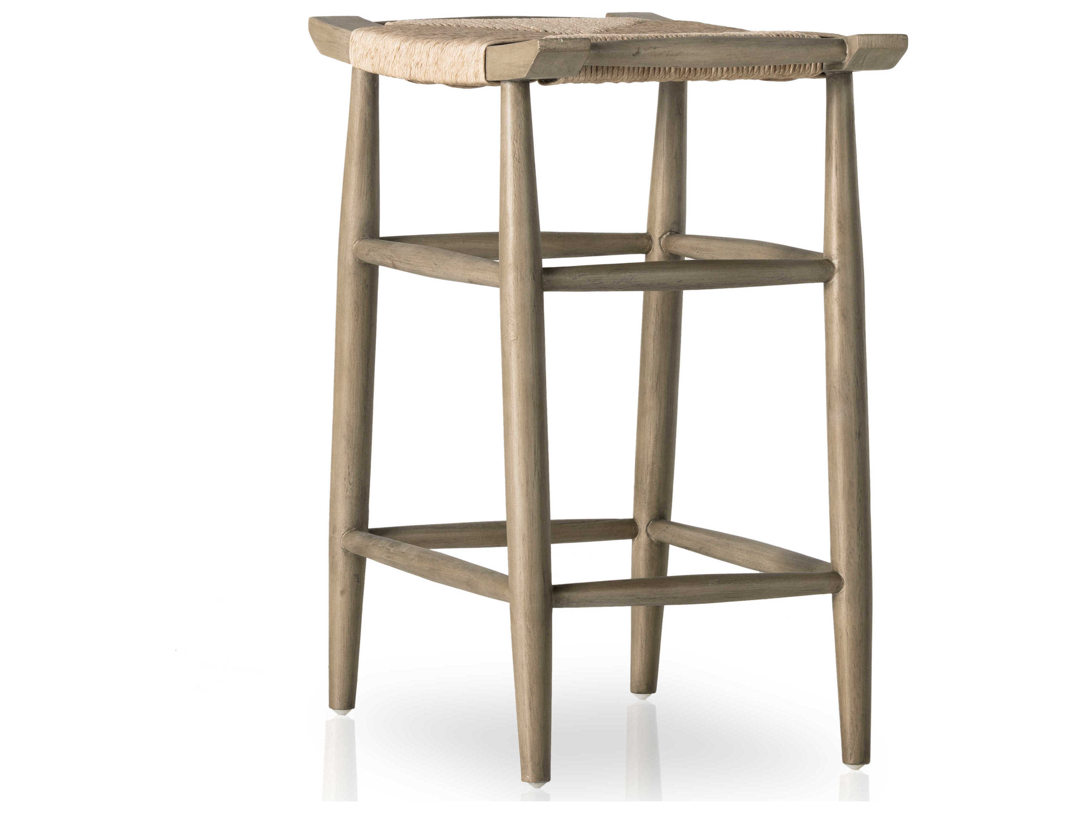 Luxecor Globetrotter Outdoor Weathered Grey Teak / Vintage White Counter Stool