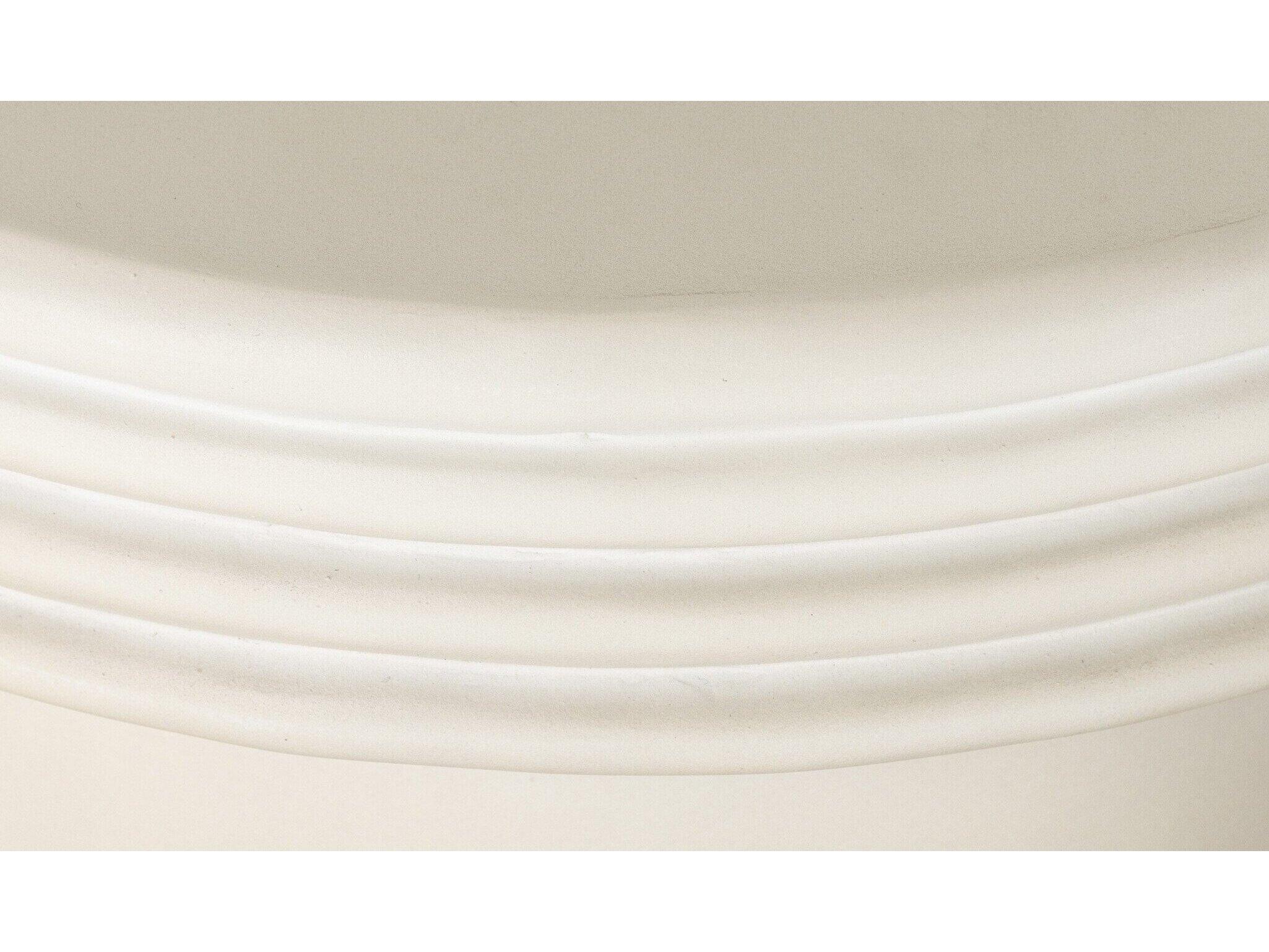 Four Hands Outdoor Thayer White Concrete Round End Table