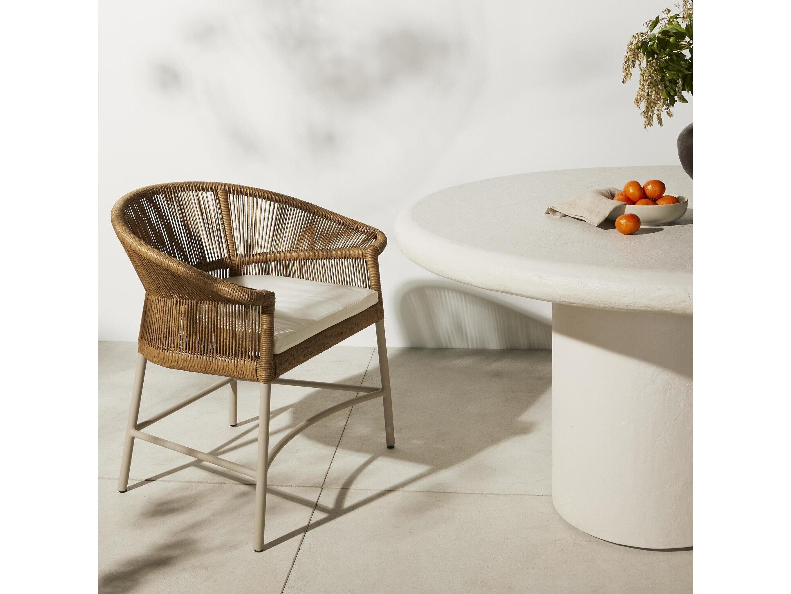 Four Hands Outdoor Grass Roots Portia  Dining Bench - Tanned Weave