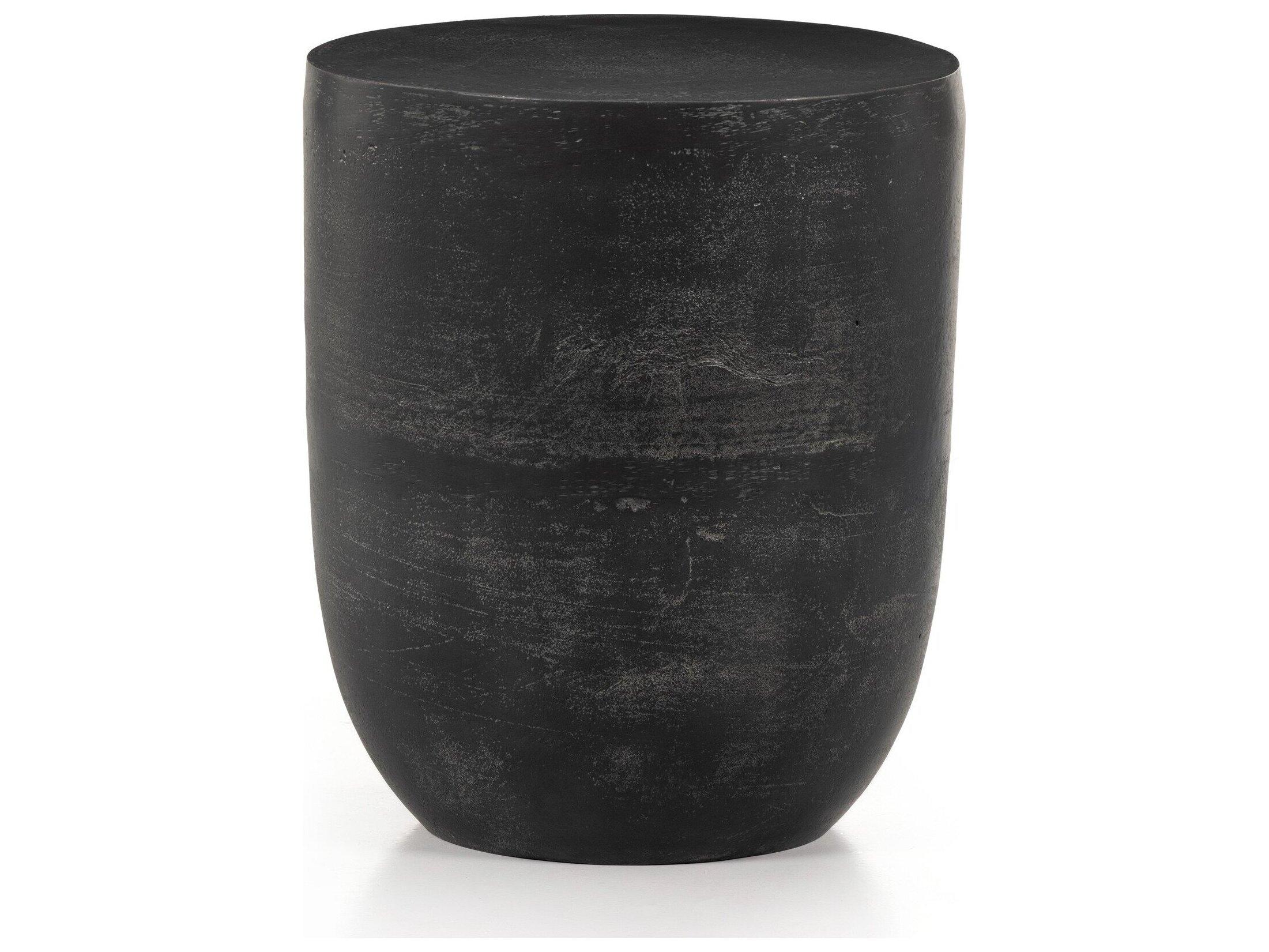 Four Hands Outdoor Marlow Aged Grey Aluminum Round End Table