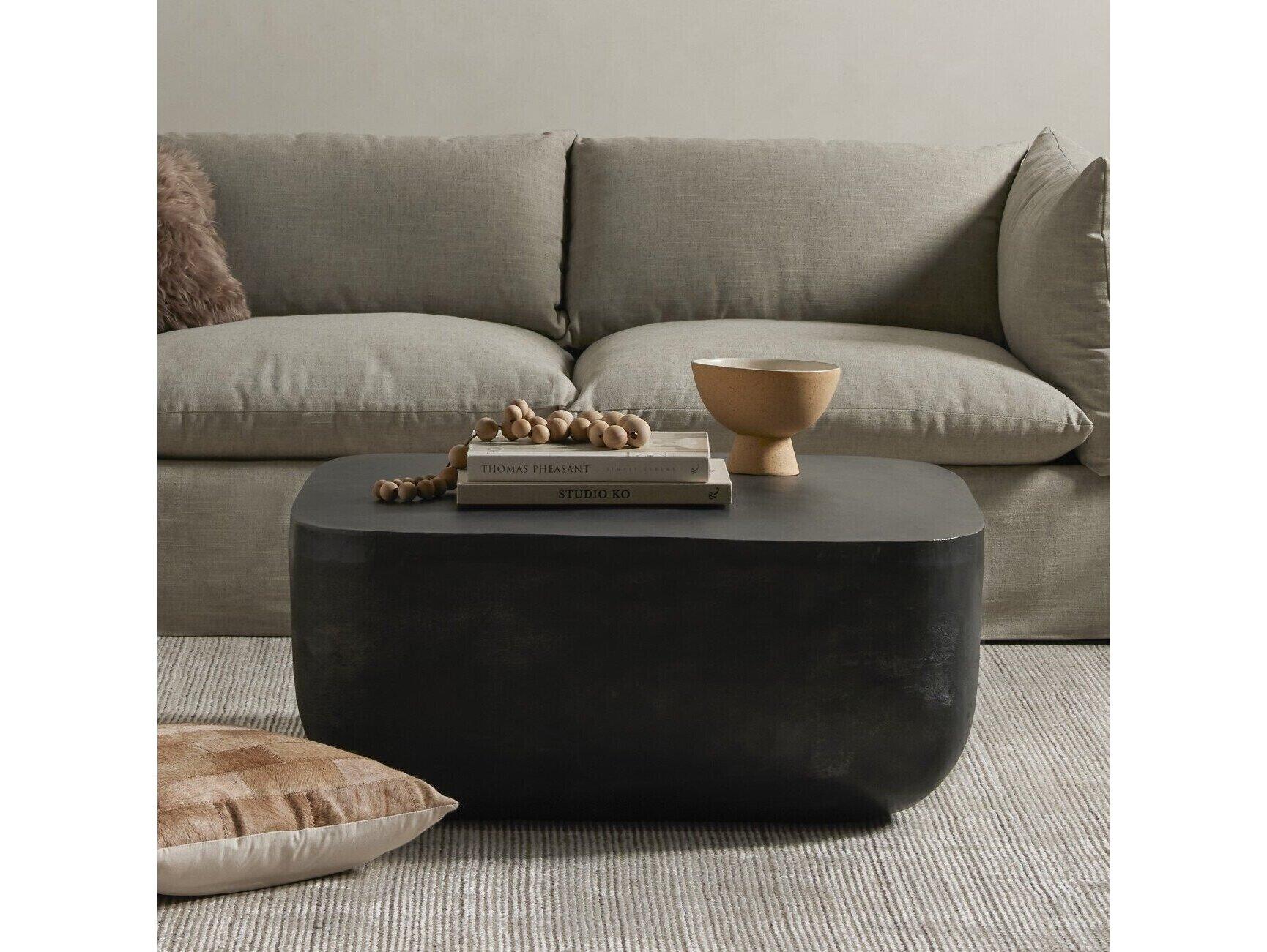 Four Hands Outdoor Marlow Aged Grey Aluminum Square Coffee Table