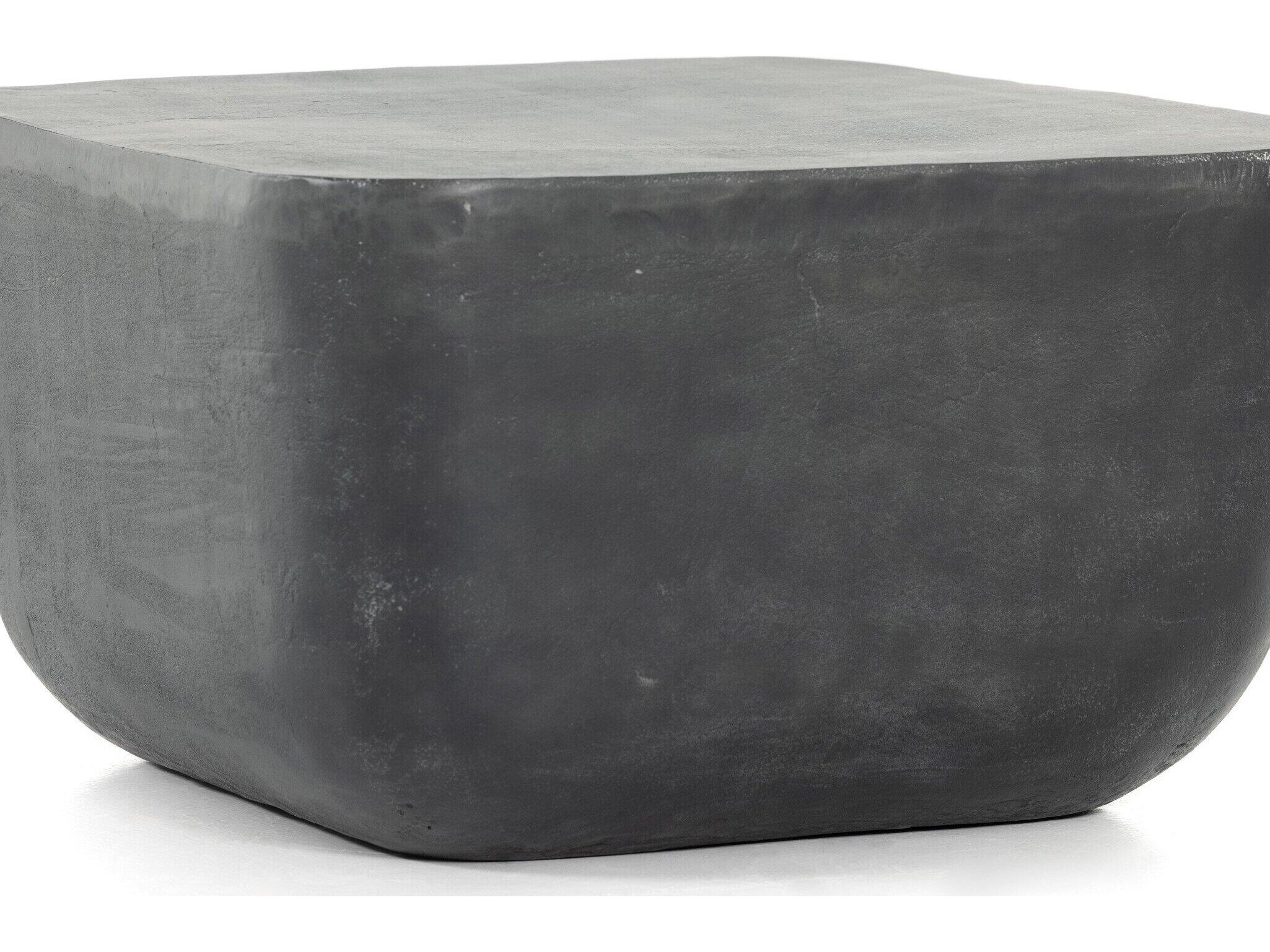 Four Hands Outdoor Marlow Aged Grey Aluminum Square End Table