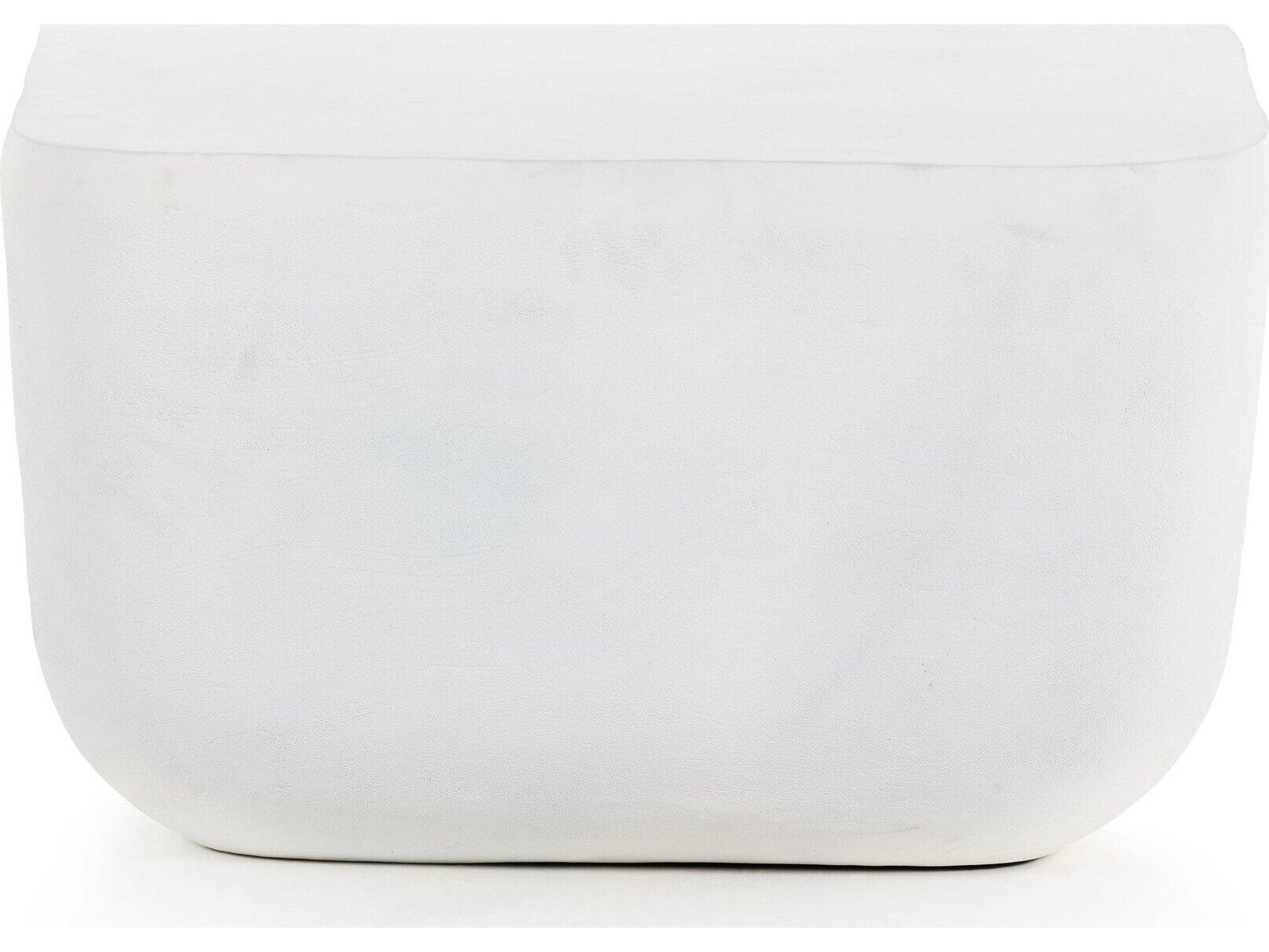 Four Hands Outdoor Marlow Matte White Cast Aluminum Square End Table