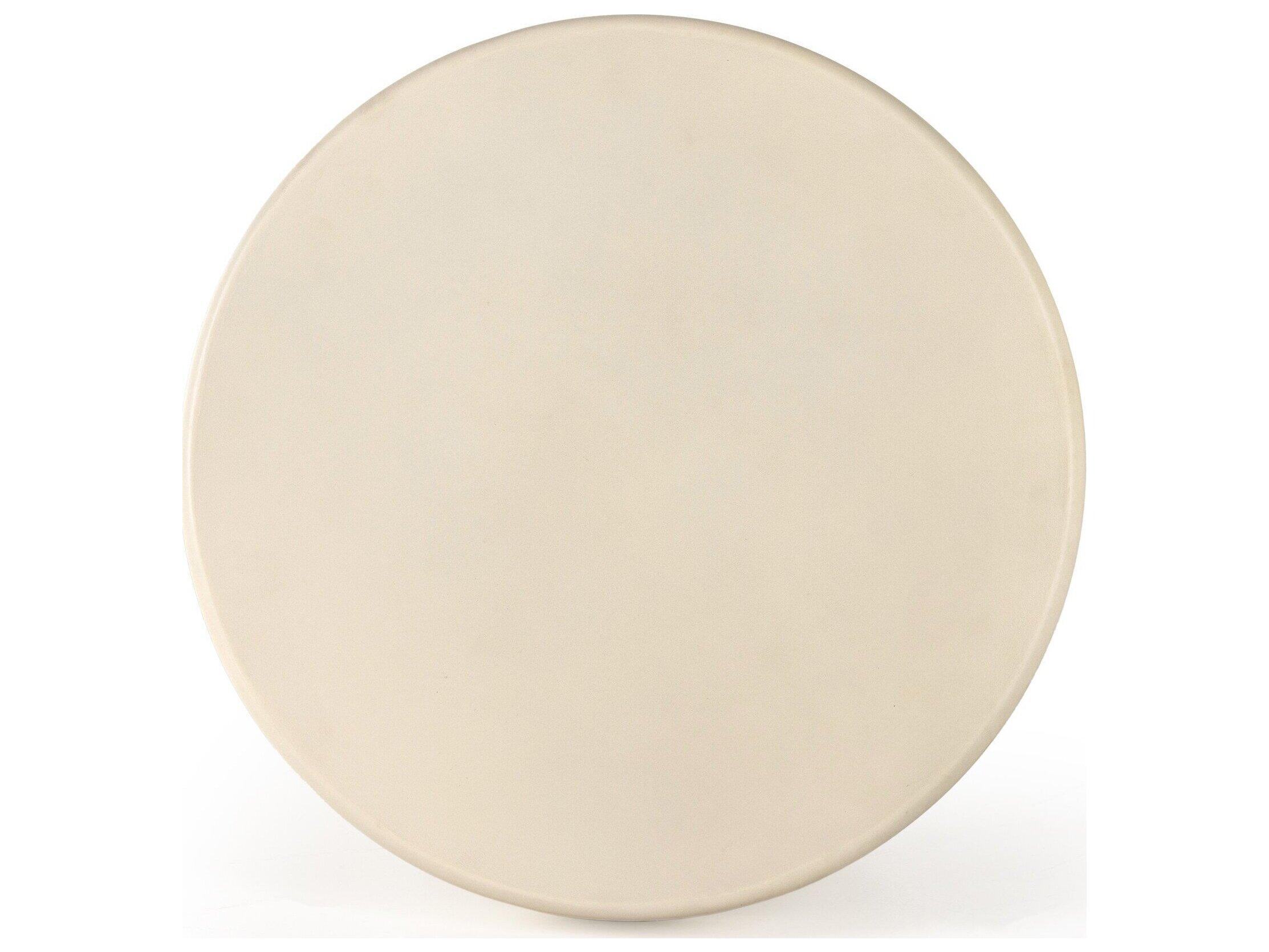 Four Hands Outdoor Thayer White Concrete Round End Table