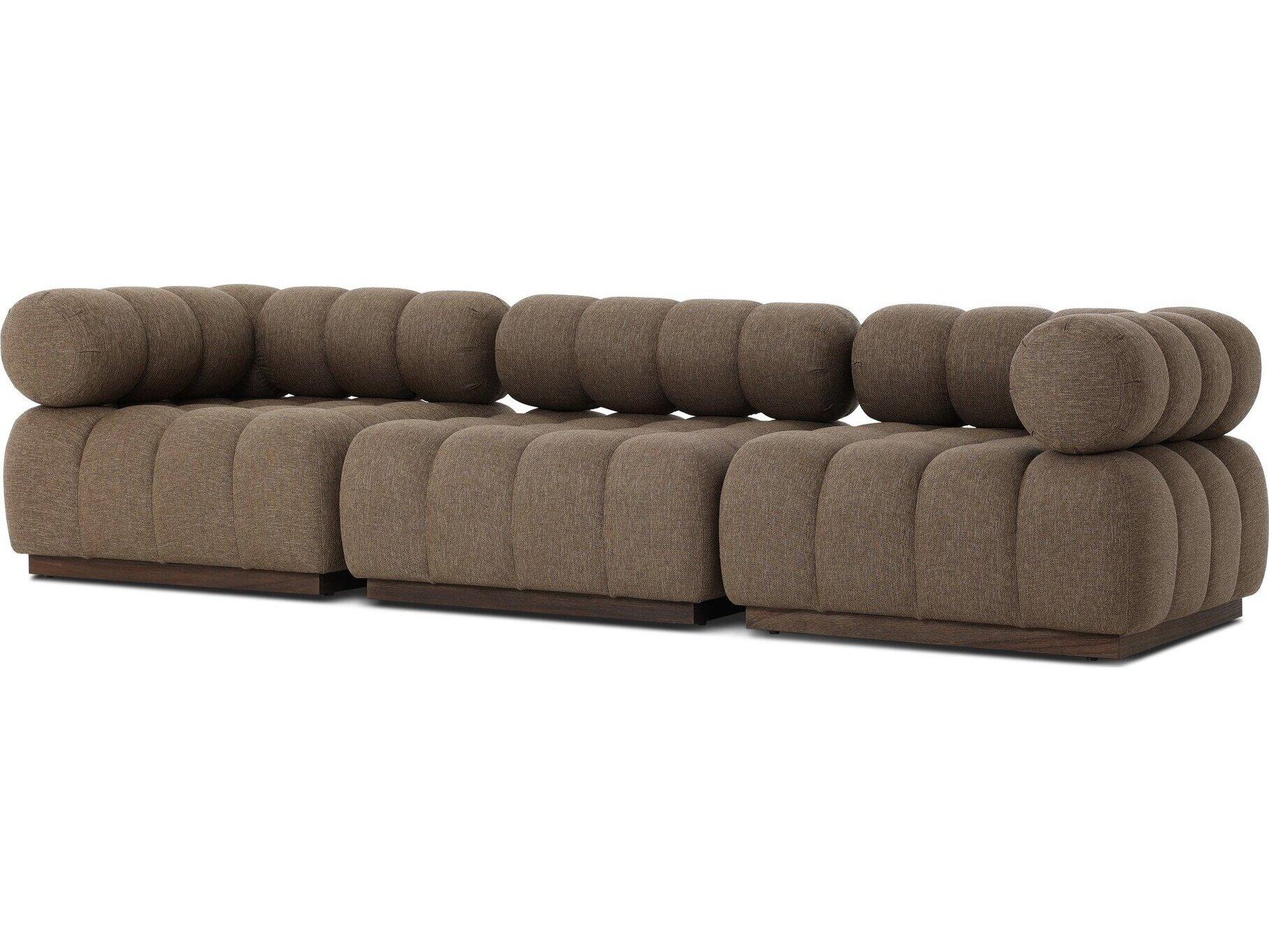 Four Hands Outdoor Solano Ellor Brown Fabric Cushion Sofa
